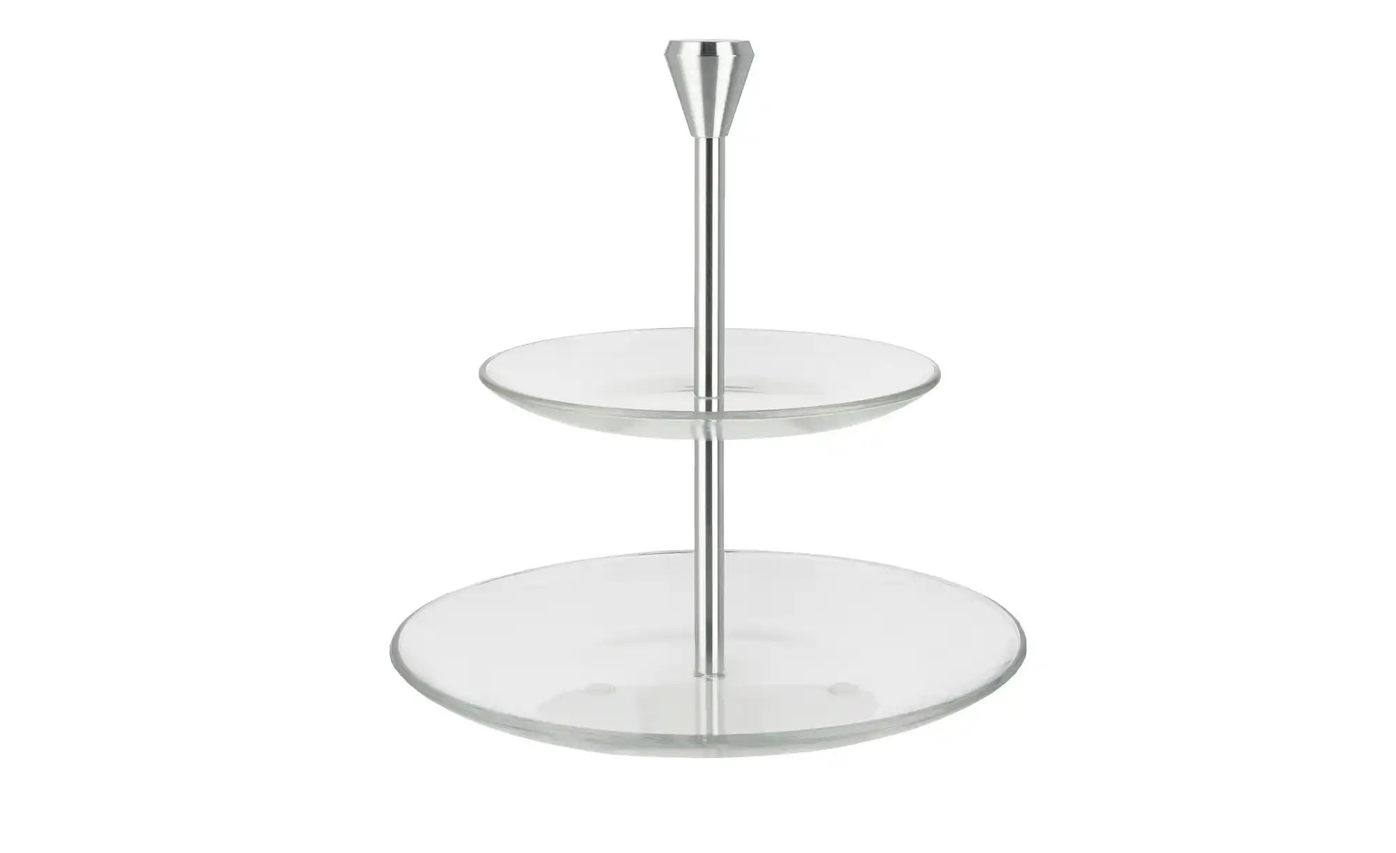 Peill+Putzler Etagere ¦ transparent/klar ¦ Metall, Glas  ¦ Maße (cm): H: 21  Ø: [21.0]  –