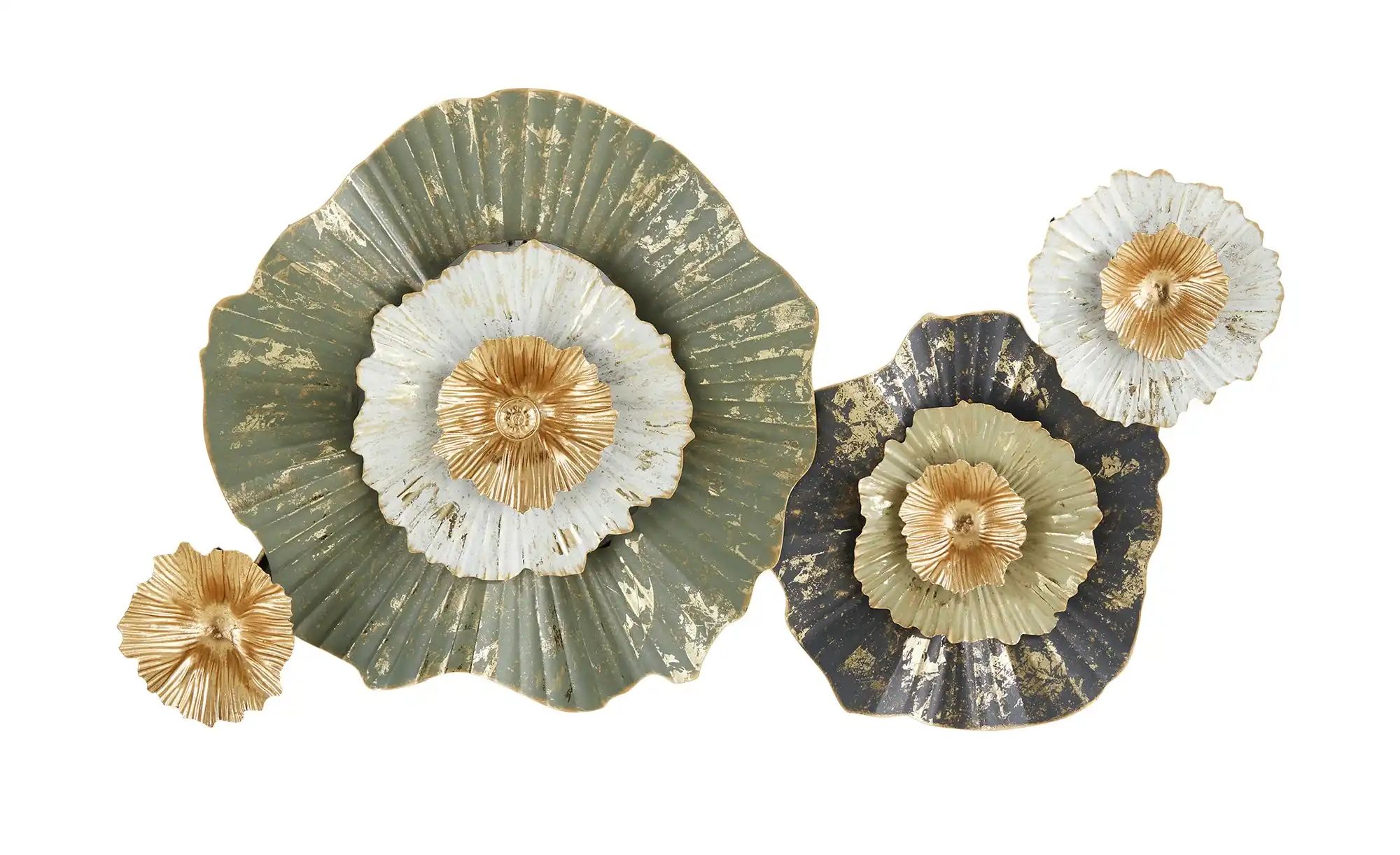 Wanddekoration Blumen | gold | Metall | Maße (cm): B: 38 H: 65 Dekoration > Dekoartikel - Sconto