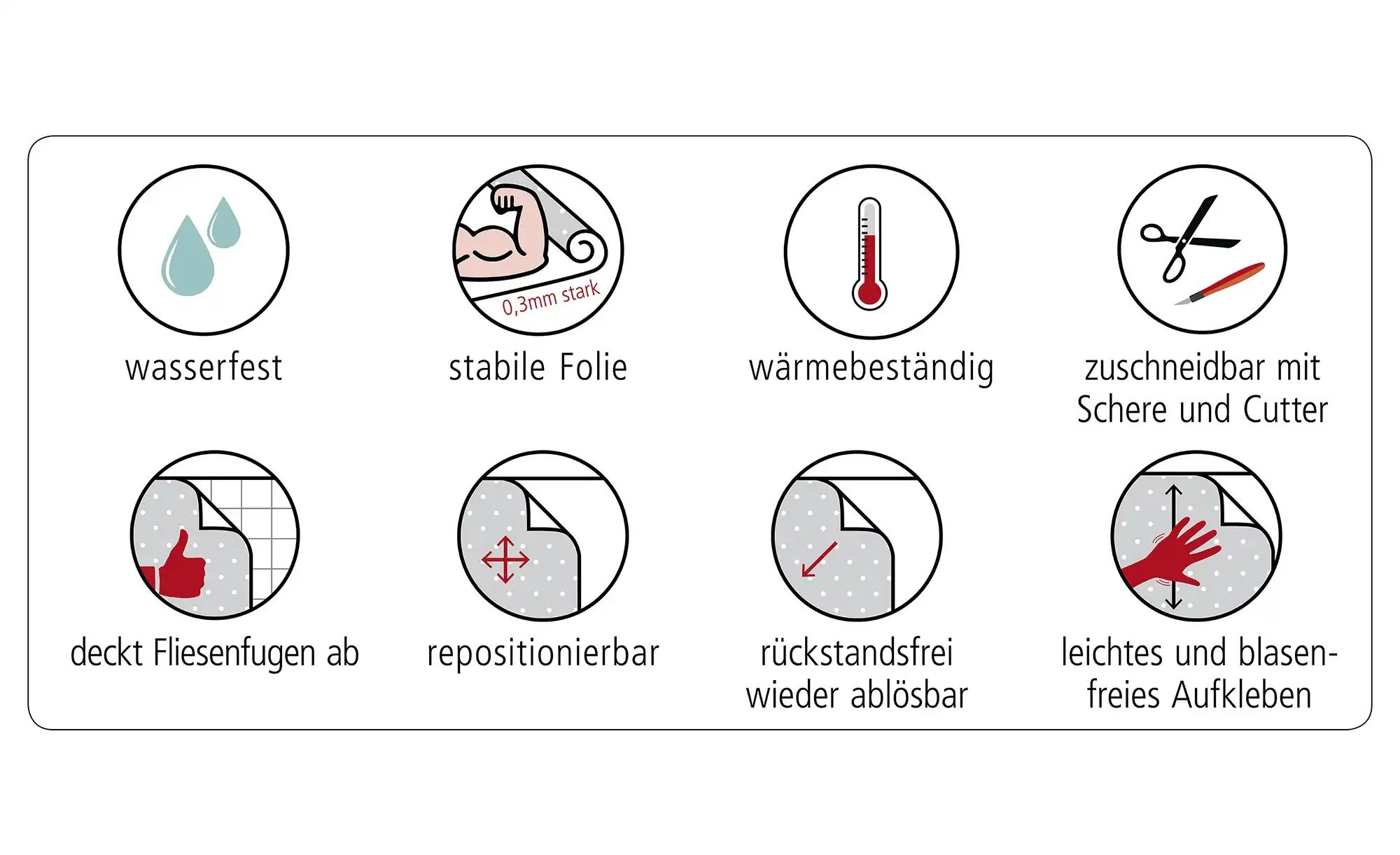 Küchenrückwand-Folie  Fixy Rustical Bricks ¦ Maße (cm): B: 60 H: 60  -