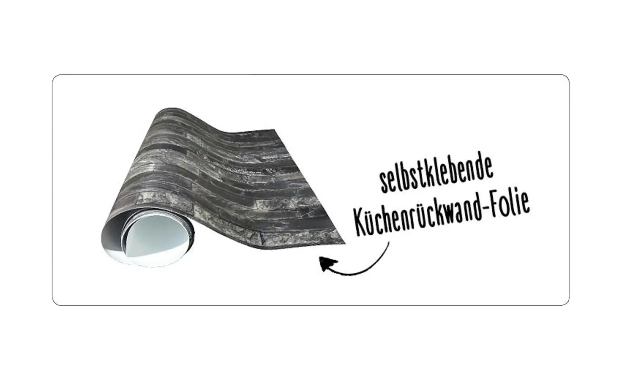 Küchenrückwand-Folie  Fixy Black Bricks ¦ Maße (cm): B: 60 H: 60  -