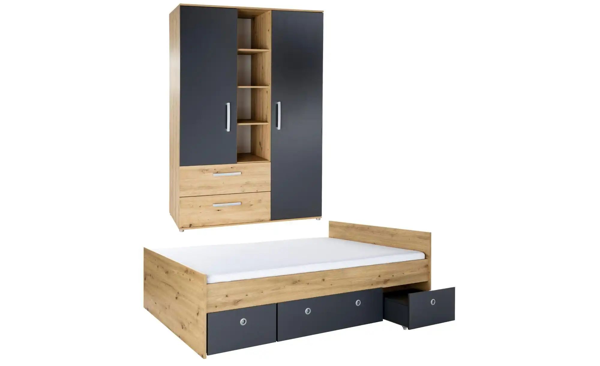 Jugendzimmer 3er-Set Alessio | mehrfarbig | Maße (cm): B: 430 H: 287 Babyzimmer & Kinderzimmer > Jugendzimmermöbel > Komplett-Jugendzimmer - Sconto