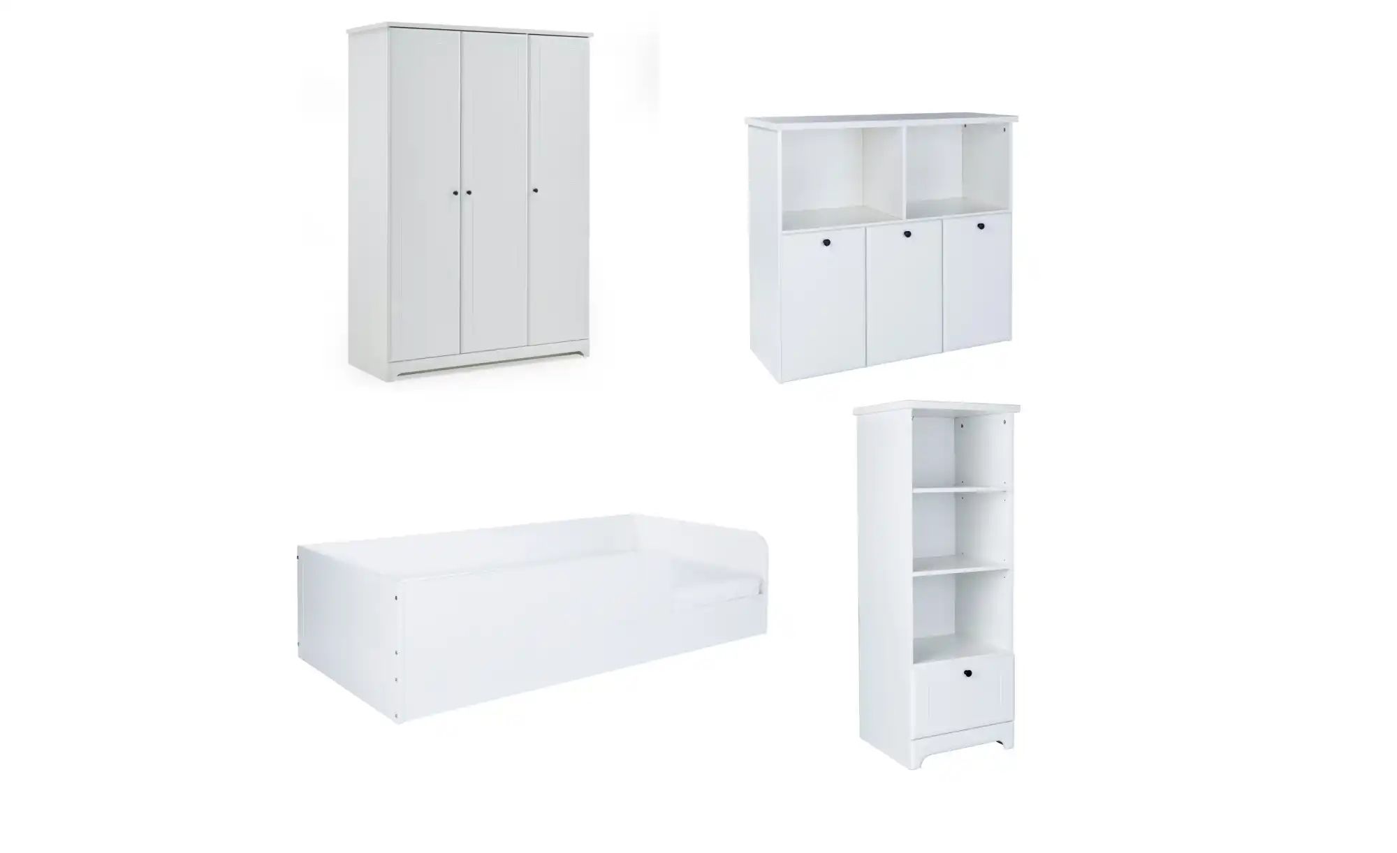 Kinderzimmer 4er-Set | weiß | Maße (cm): B: 487 H: 189 Babyzimmer & Kinderzimmer > Jugendzimmermöbel > Komplett-Jugendzimmer - Sconto