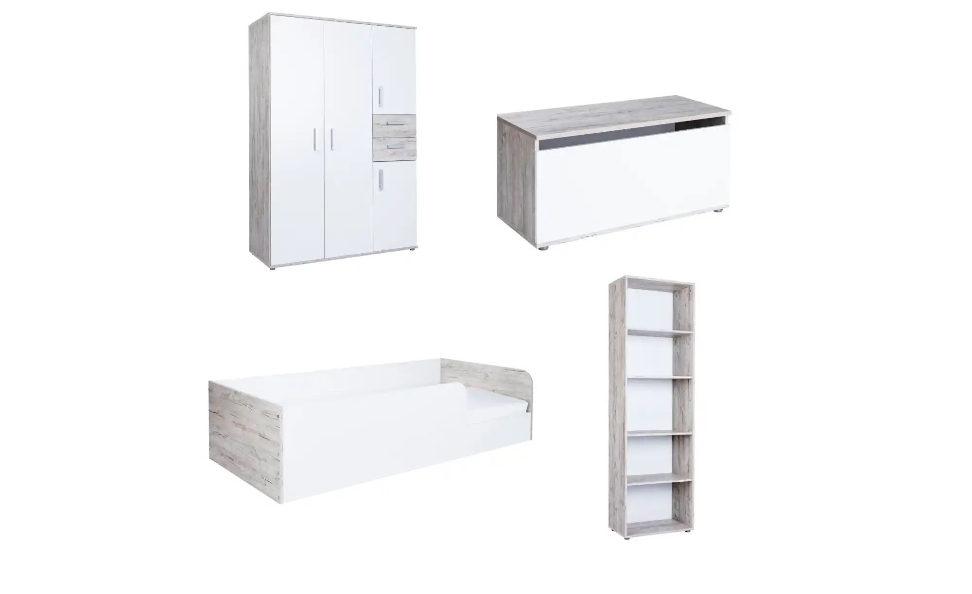 Kinderzimmer 4er-Set | holzfarben | Maße (cm): B: 482 H: 188 Babyzimmer & Kinderzimmer > Jugendzimmermöbel > Komplett-Jugendzimmer - Sconto