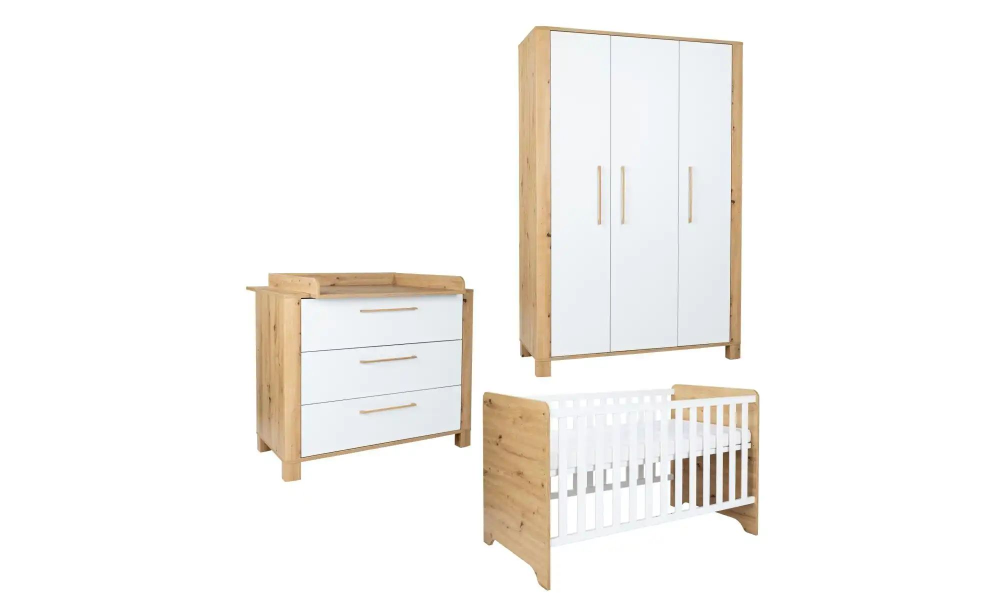 Arthur Berndt Unisex Baby Braun Babyzimmer-Komplettset "Babyzimmer Set »Marlon« 3-Teilig", Weiß (Natur), Ohne Matratze, B/H: 70Cm X 140Cm, Hartfaserplatte, Holzwerks... - Image 3