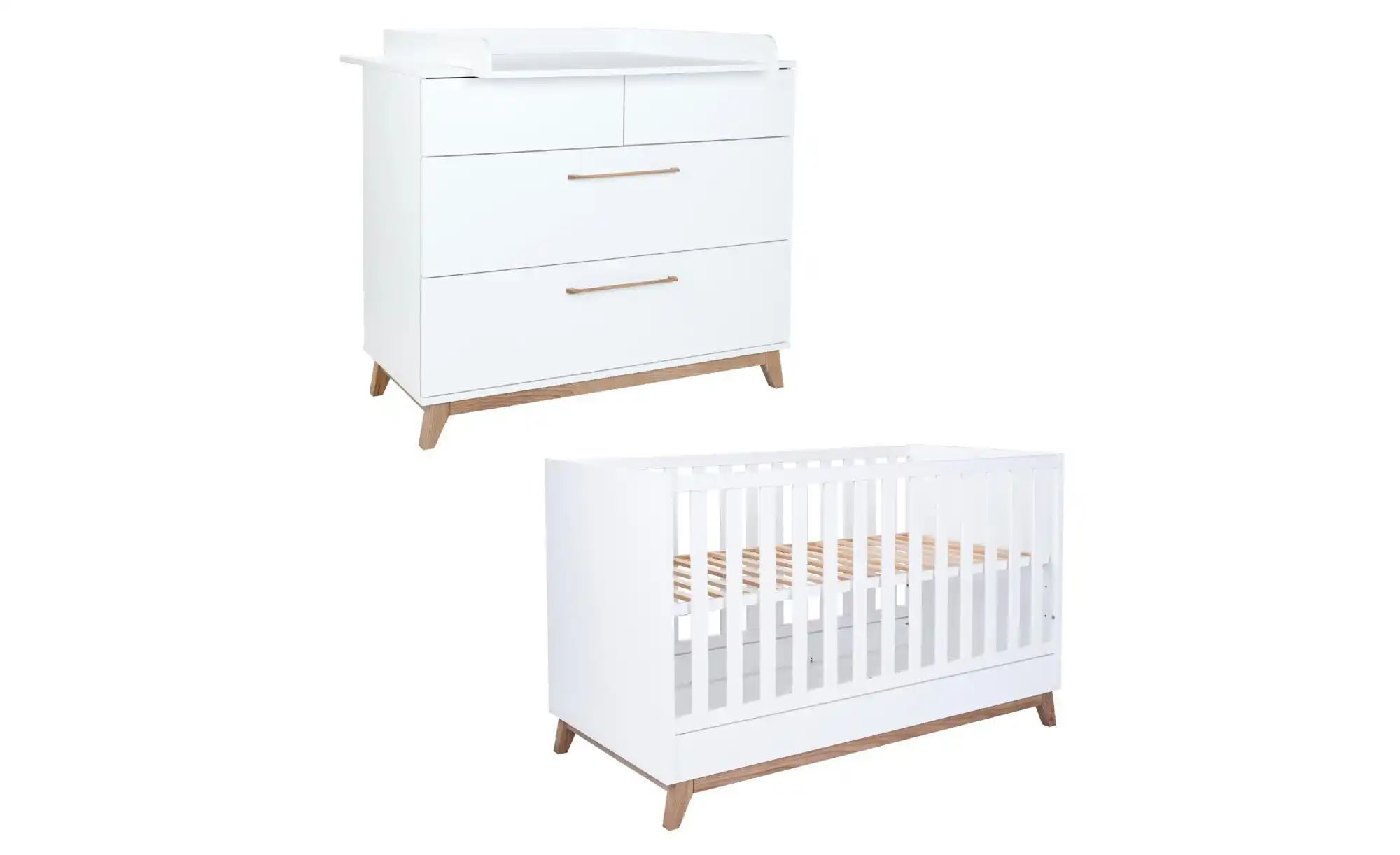 Babyzimmer 2er-Set Lina | weiß | Maße (cm): B: 259 H: 283 Babyzimmer & Kinderzimmer > Babyzimmermöbel > Babyzimmer - Sconto