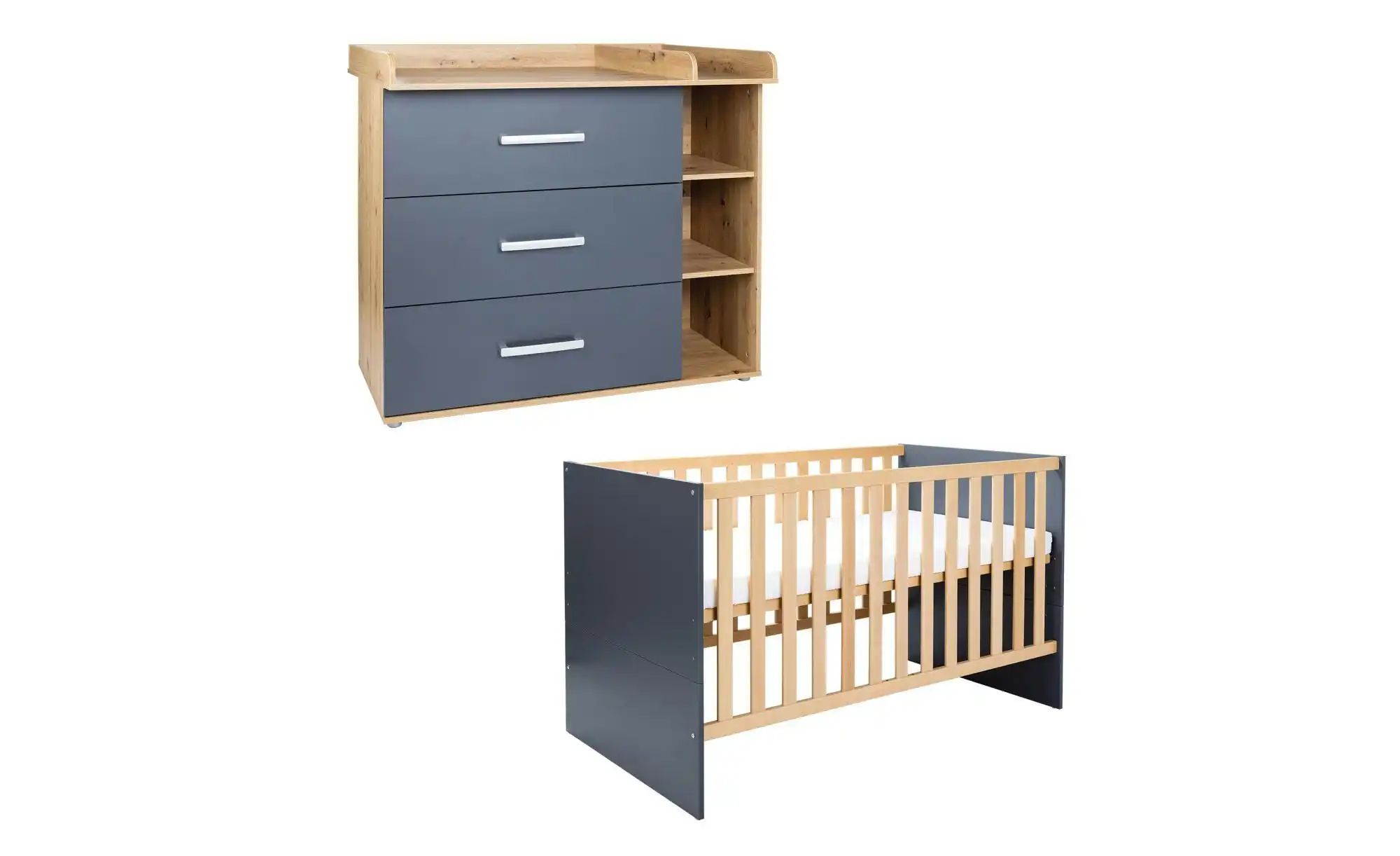 Arthur Berndt Artisan Oak Nachbildung Anthrazit Babymöbel-Set "Babyzimmer Set "Alessio" 2-Teilig" Spar-Set von Baur - Image 2