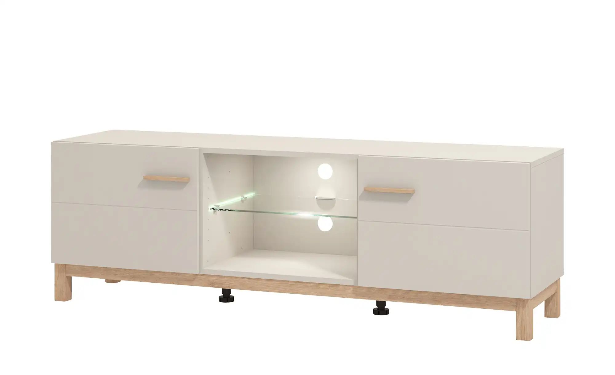Home Affaire Unisex Tv-Bank "Essex, Tv-Board, Tv-Kommode, Tv-Schrank, Tv-Unterschrank, Tv-Möbel", Weiß (Kaschmir), B:154cm H:50,5Cm T:41,5Cm, Holzwerkstof... - Image 3
