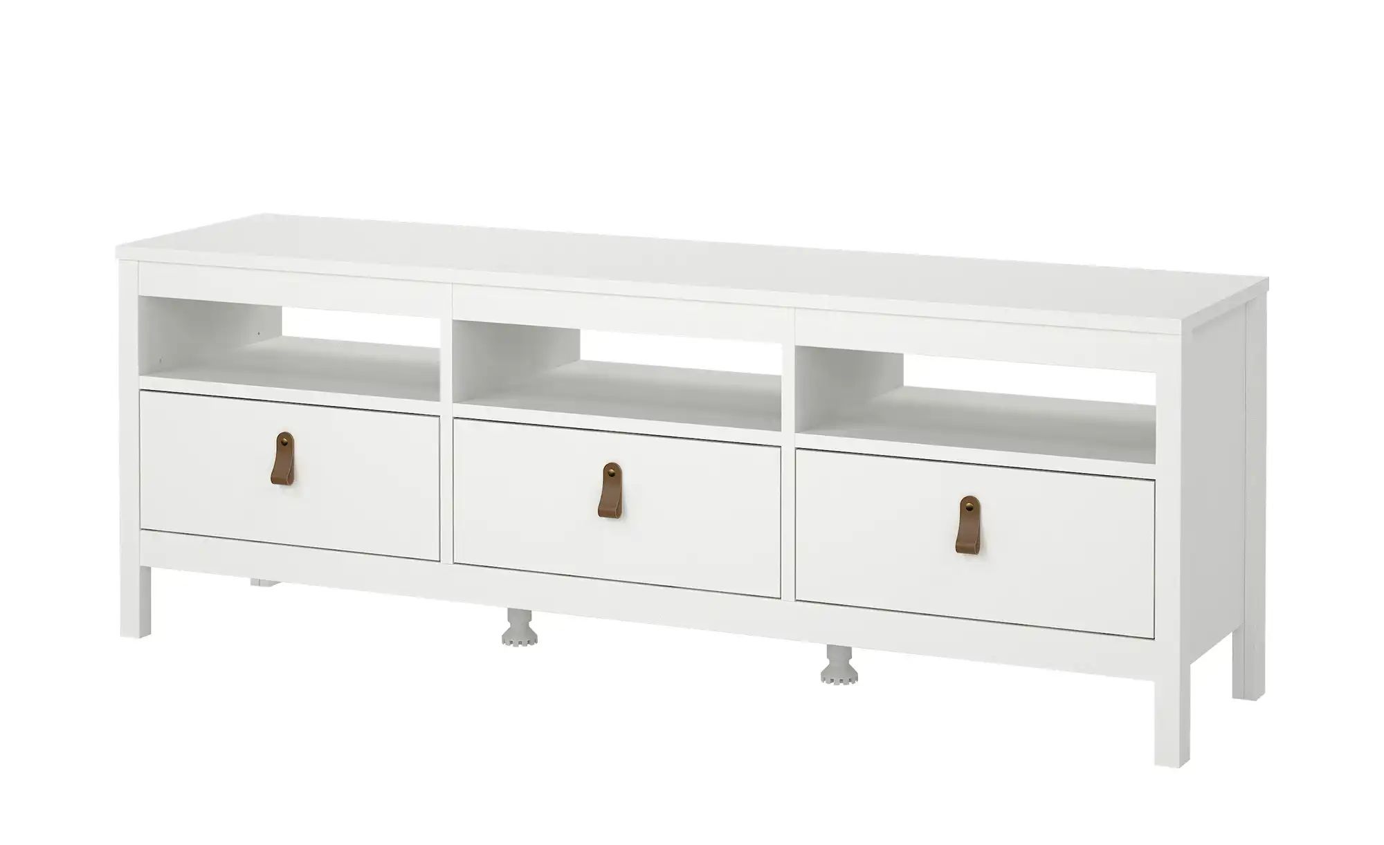 Home Affaire Weiß Tv-Bank "Madrid Tv-Möbel Fernsehtisch Tv-Unit Media-Möbel Sideboard" Mit 3 Schubladen Und 3 Offenen Fächern Breite 151 Cm Höhe 54 Cm von Baur - Image 3