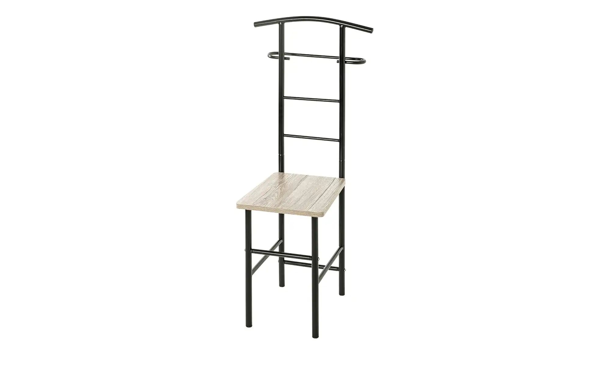 Haku Möbel Schwarz/Eiche San Remo Garderobe + Kleiderstange, Rita - Image 4