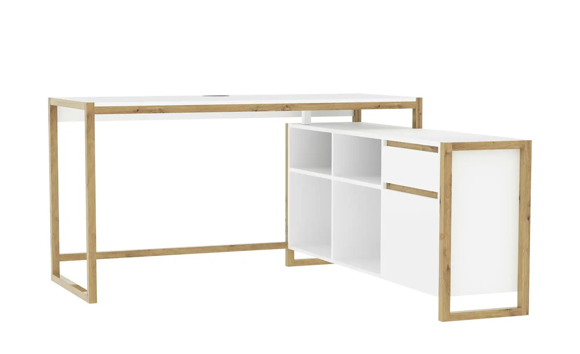 Eck-Schreibtisch | weiß | Maße (cm): B: 139 H: 75 T: 142.0 Büro > Bürotische > Schreibtische - Sconto