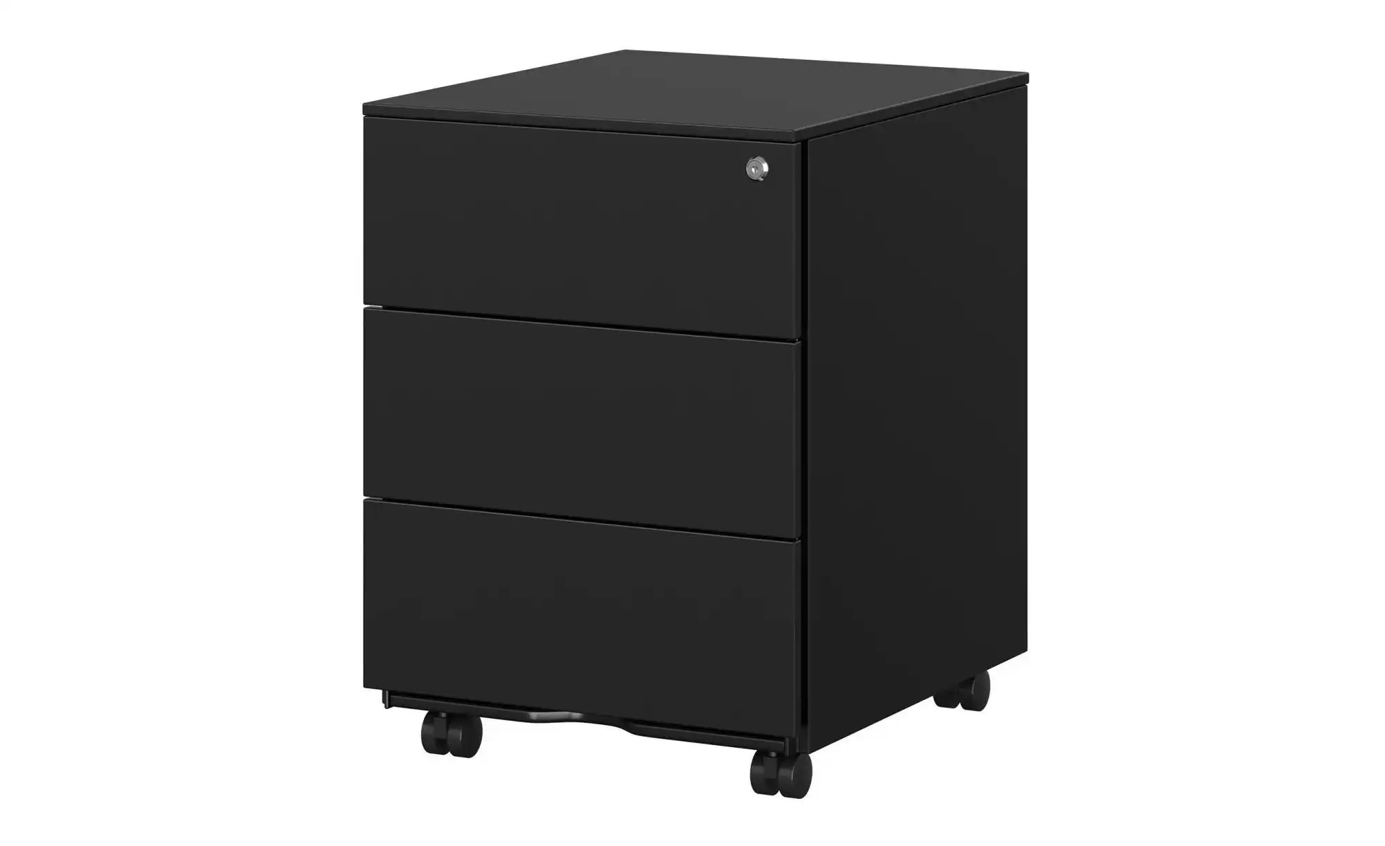 Songmics Schwarz Mobiler Aktenschrank Mit 3 Schubladen, / 39 X 45 X 55 Cm (B X T X H) / Mit 3 Schubladen - Image 3