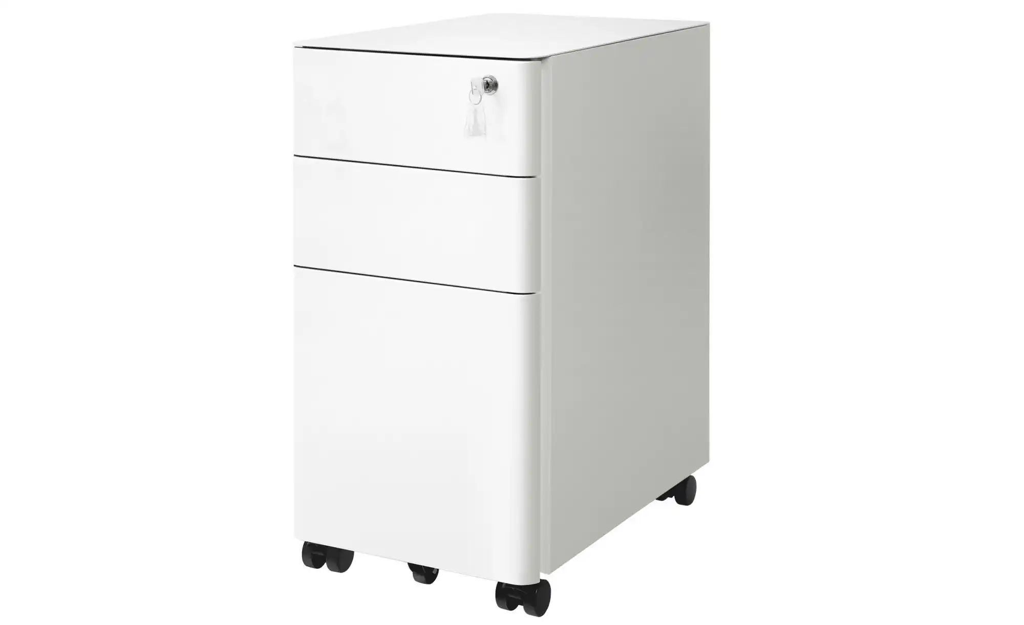 Rollcontainer | weiß | Maße (cm): B: 30 H: 59,2 Büro > Rollcontainer - Sconto