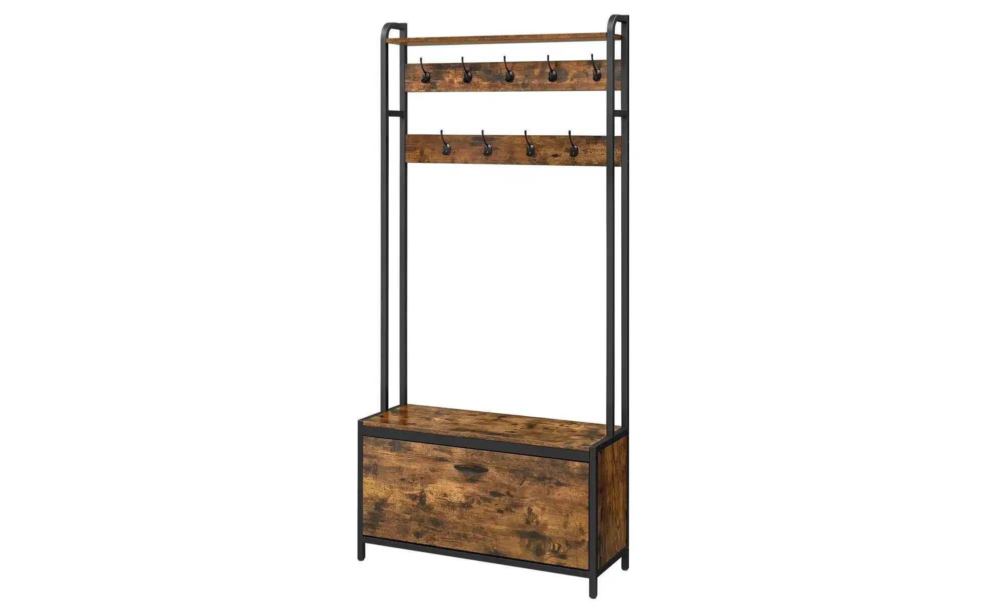 Kompaktgarderobe Inston ¦ braun ¦ Maße (cm): B: 85 H: 180 Flurmöbel