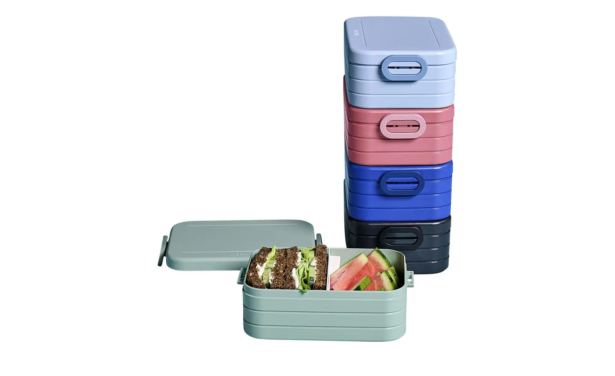 Mepal Bento-Lunchbox To Go  Take a break ¦ rosa/pink ¦ Kunststoff ¦ Maße (cm): B: 12 H: 6,5  -