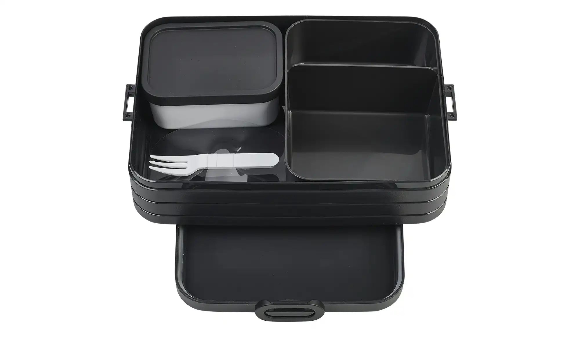 Mepal - Bento Brotdose Large Take A Break - 1,5 l - Nordic black | Brotdose mit Bento Box - Für 2 Sandwiches oder 4 Brotscheiben - Lunchbox für kleine Snacks & Reste - Brotdose Erwachsene - Bild 3