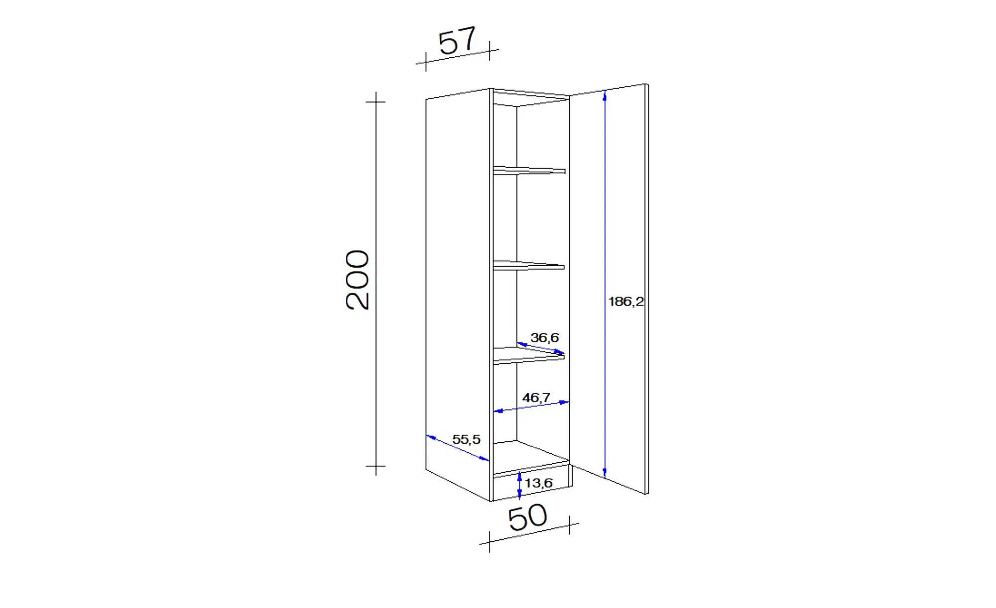 Geschirrschrank  Mol ¦ weiß ¦ Maße (...