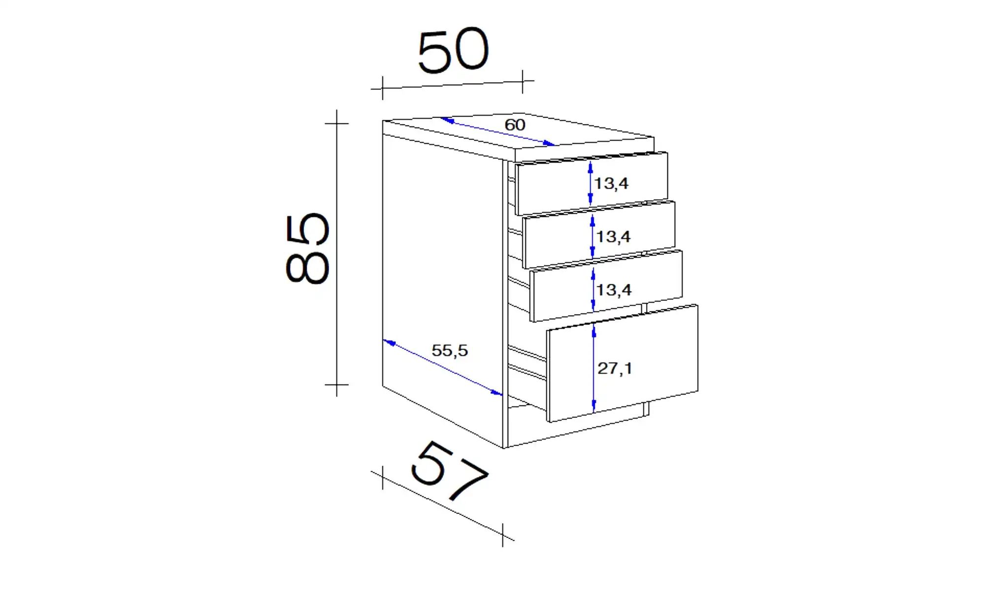 Unterschrank  Mol ¦ weiß ¦ Maße (cm)...