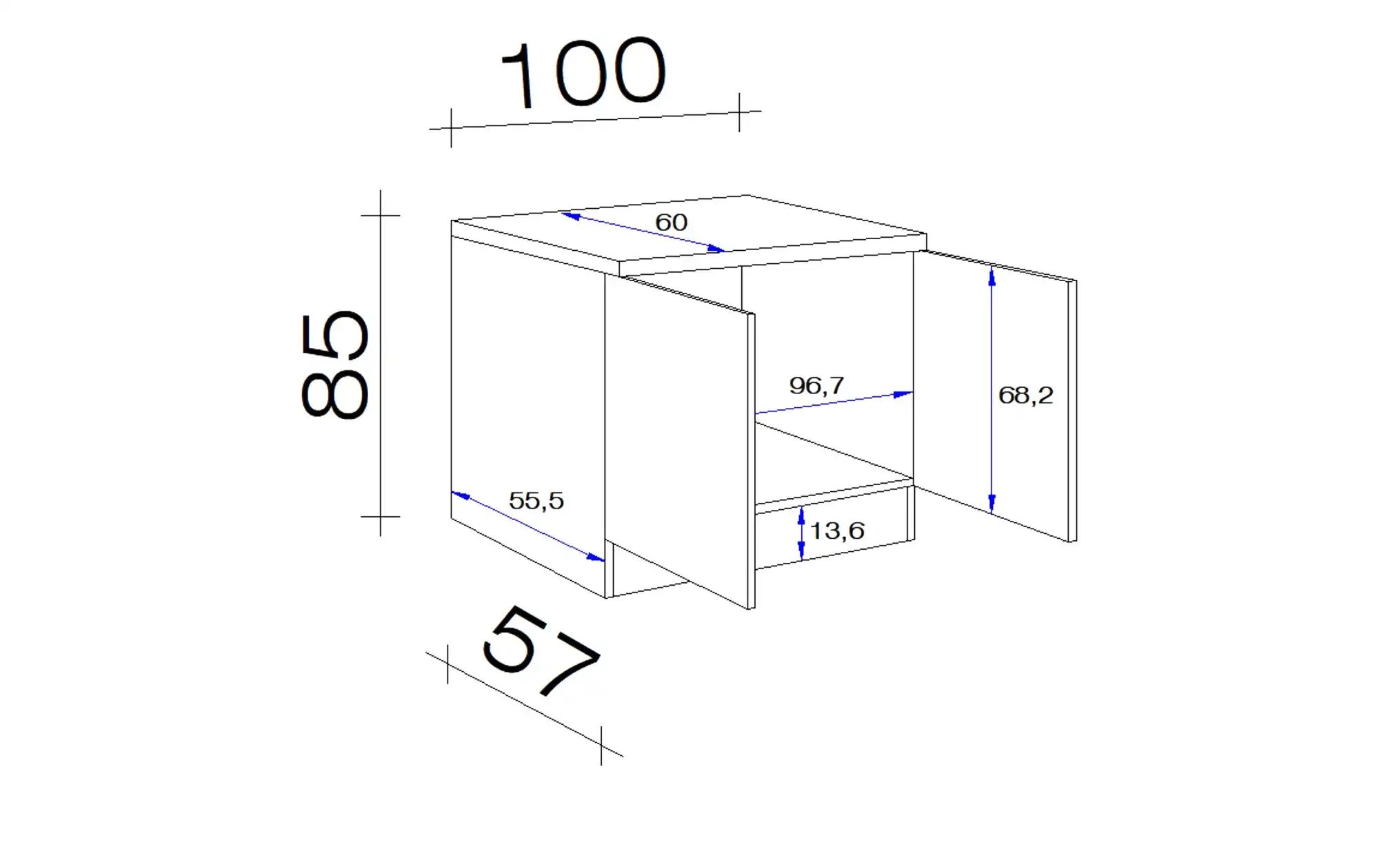 Spülenschrank  Mol ¦ Maße (cm): B: 10...