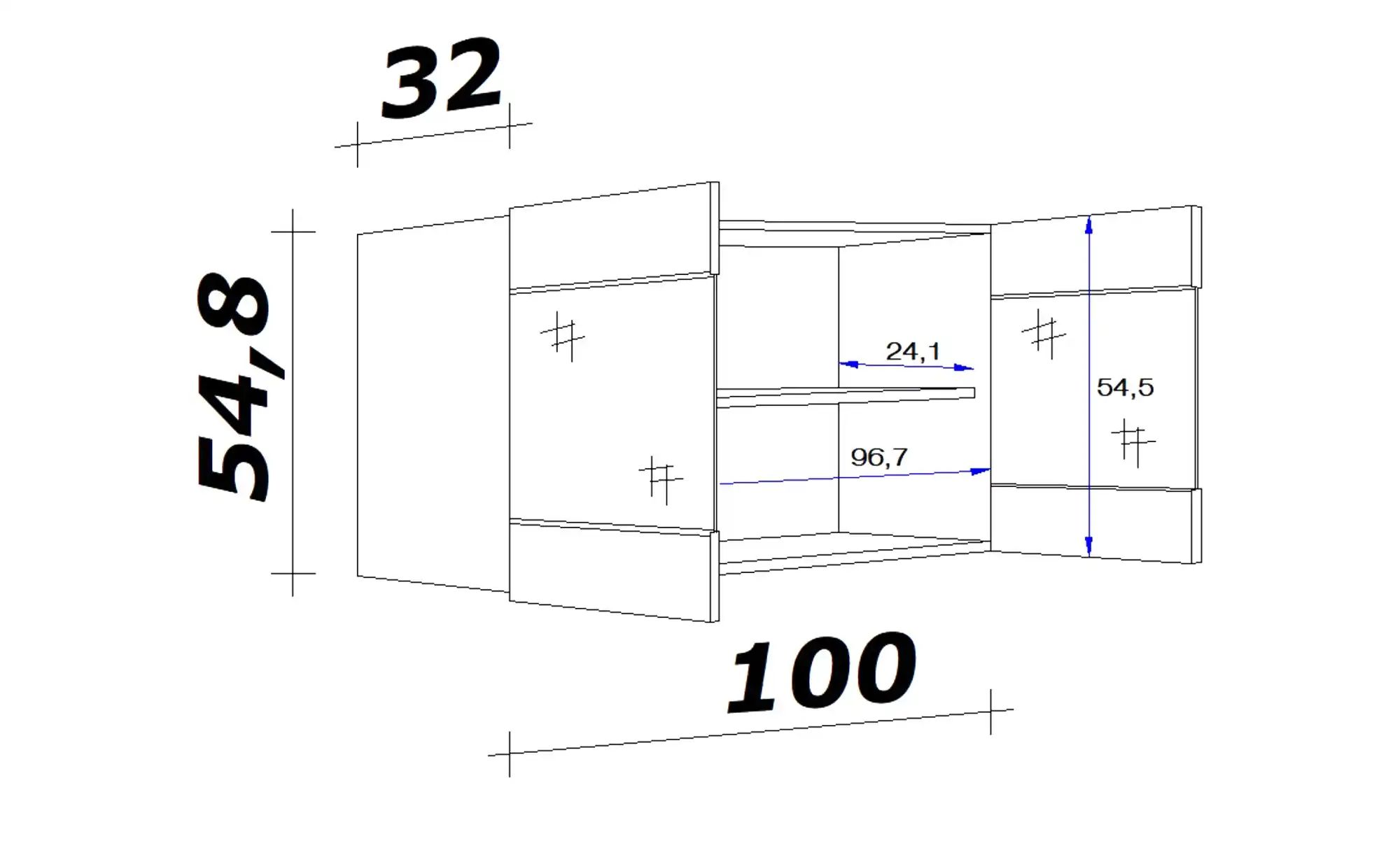 Glas-Hängeschrank  Mol ¦ holzfarben ¦...