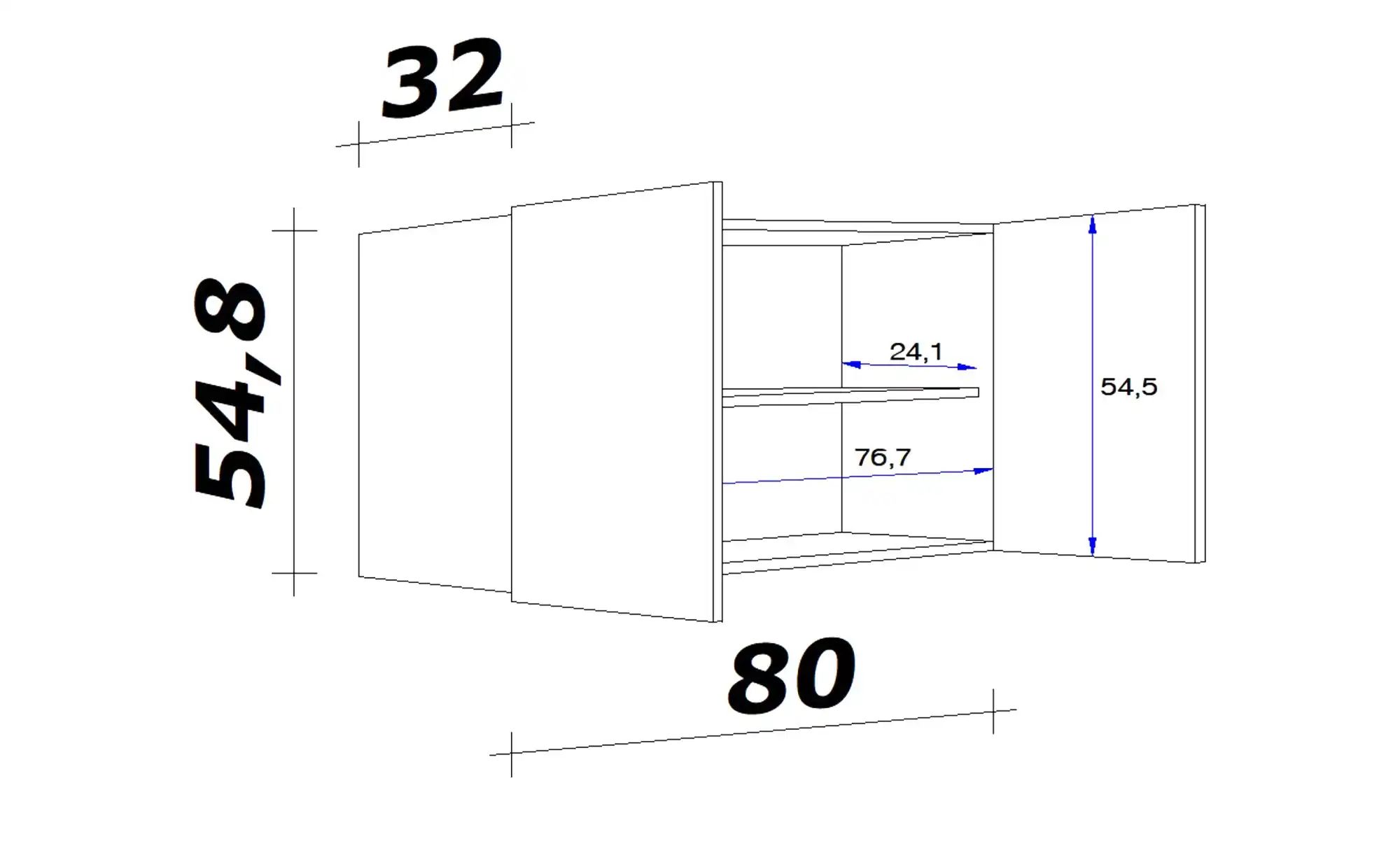 Hängeschrank  Ede ¦ weiß ¦ Maße (cm...