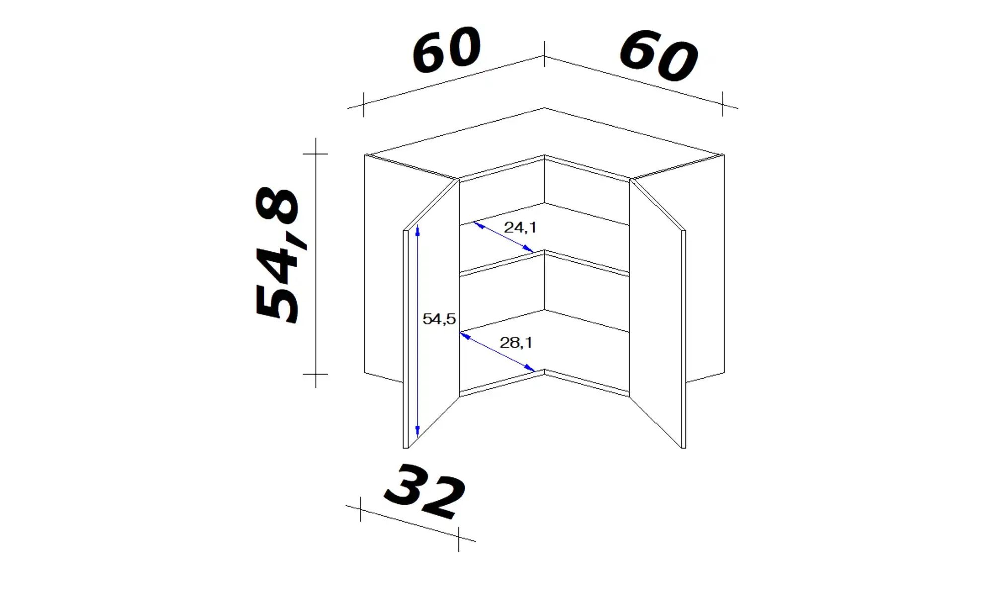 Eck-Hängeschrank  Ede ¦ weiß ¦ Maße...