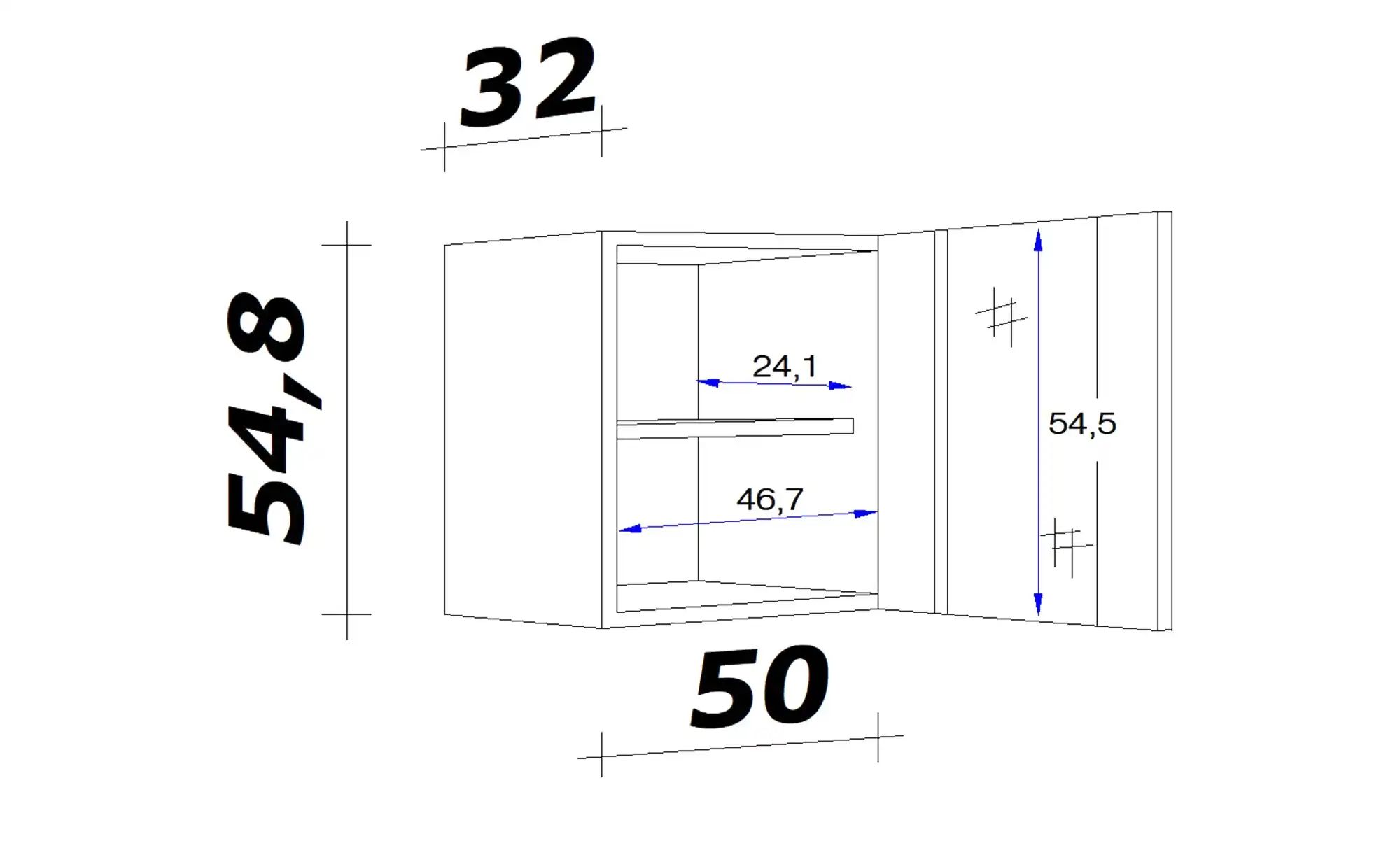 Glas-Hängeschrank  Ede ¦ weiß ¦ Maß...