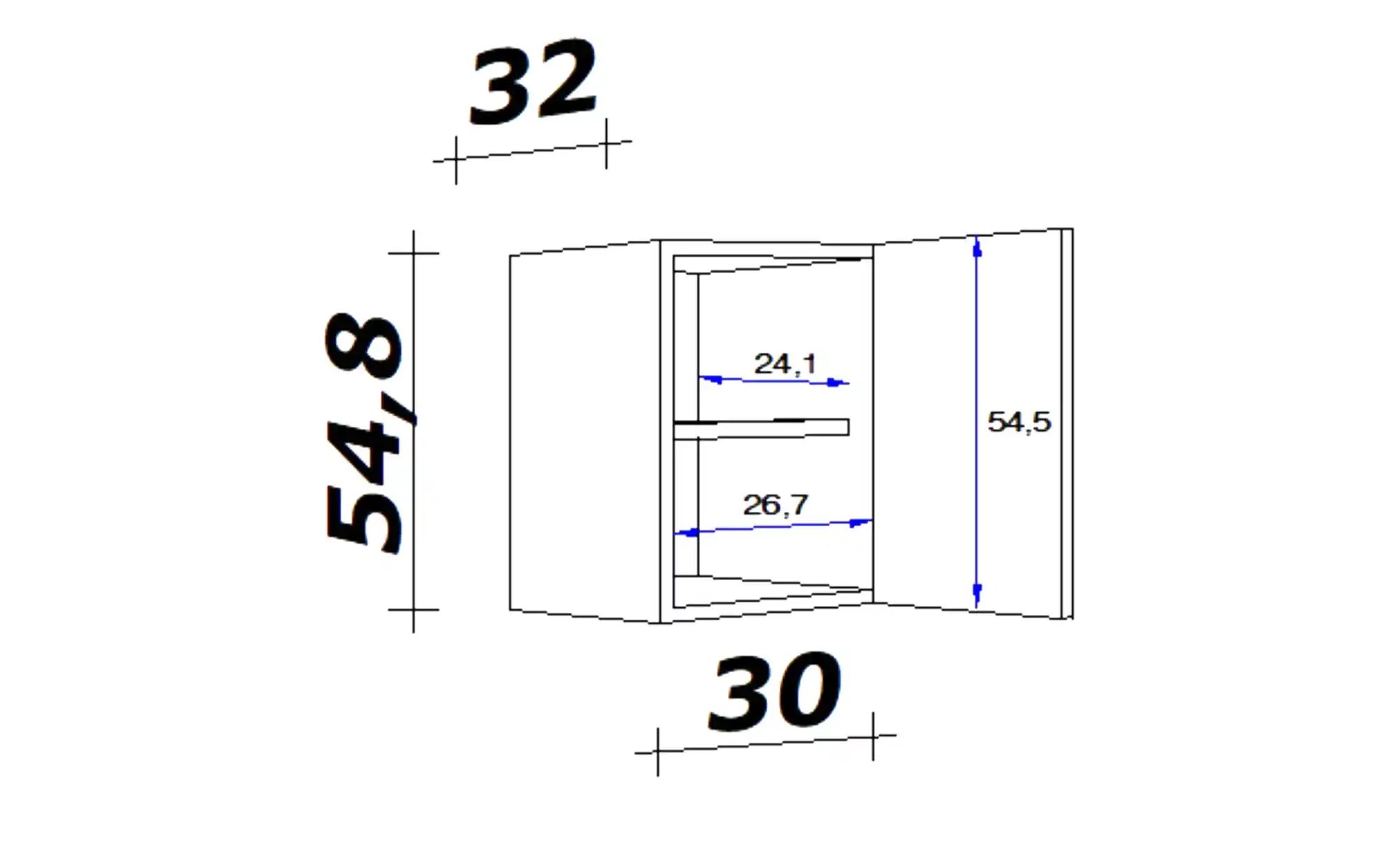 Hängeschrank  Genk ¦ weiß ¦ Maße (c...