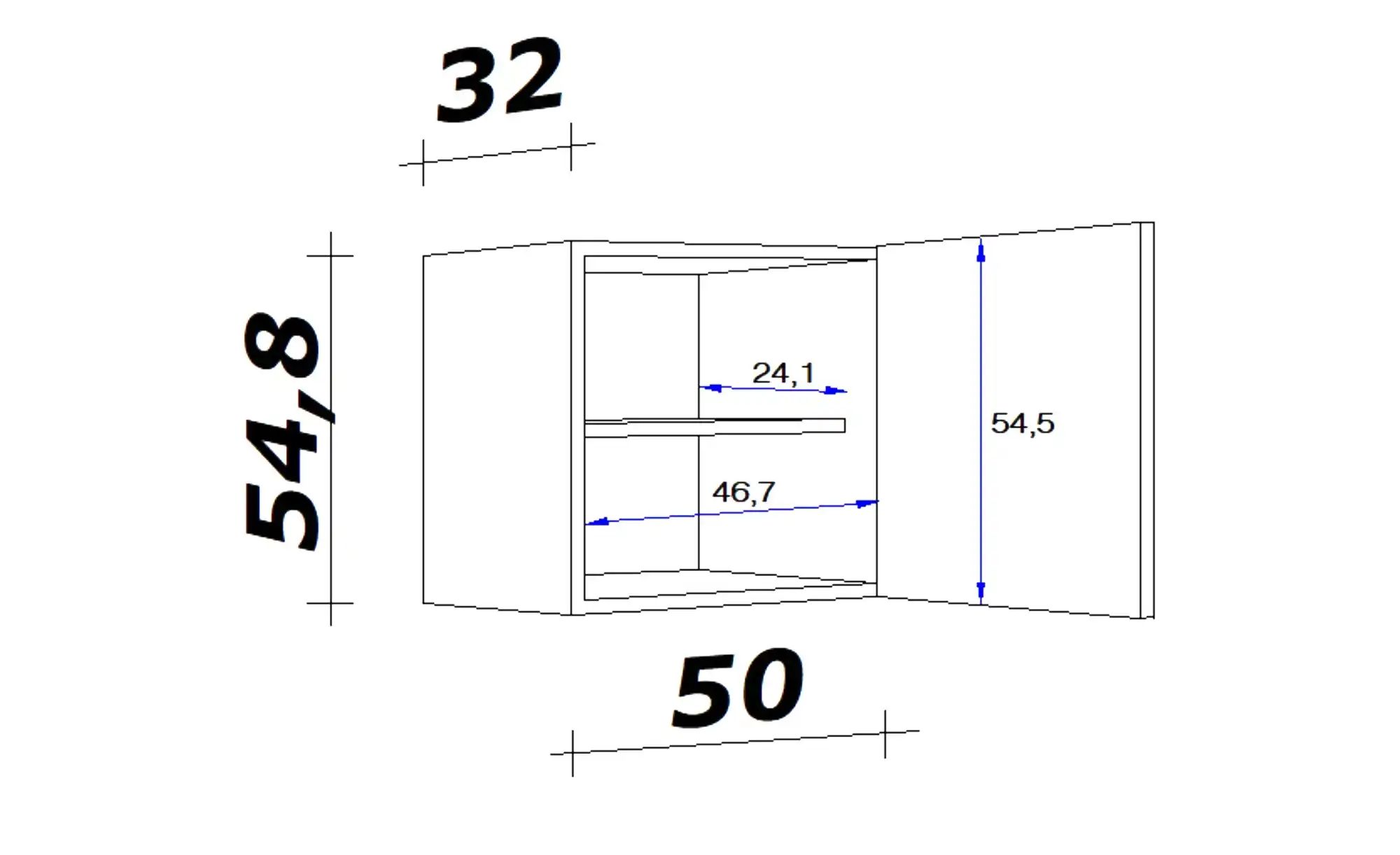 Hängeschrank  Genk ¦ weiß ¦ Maße (c...