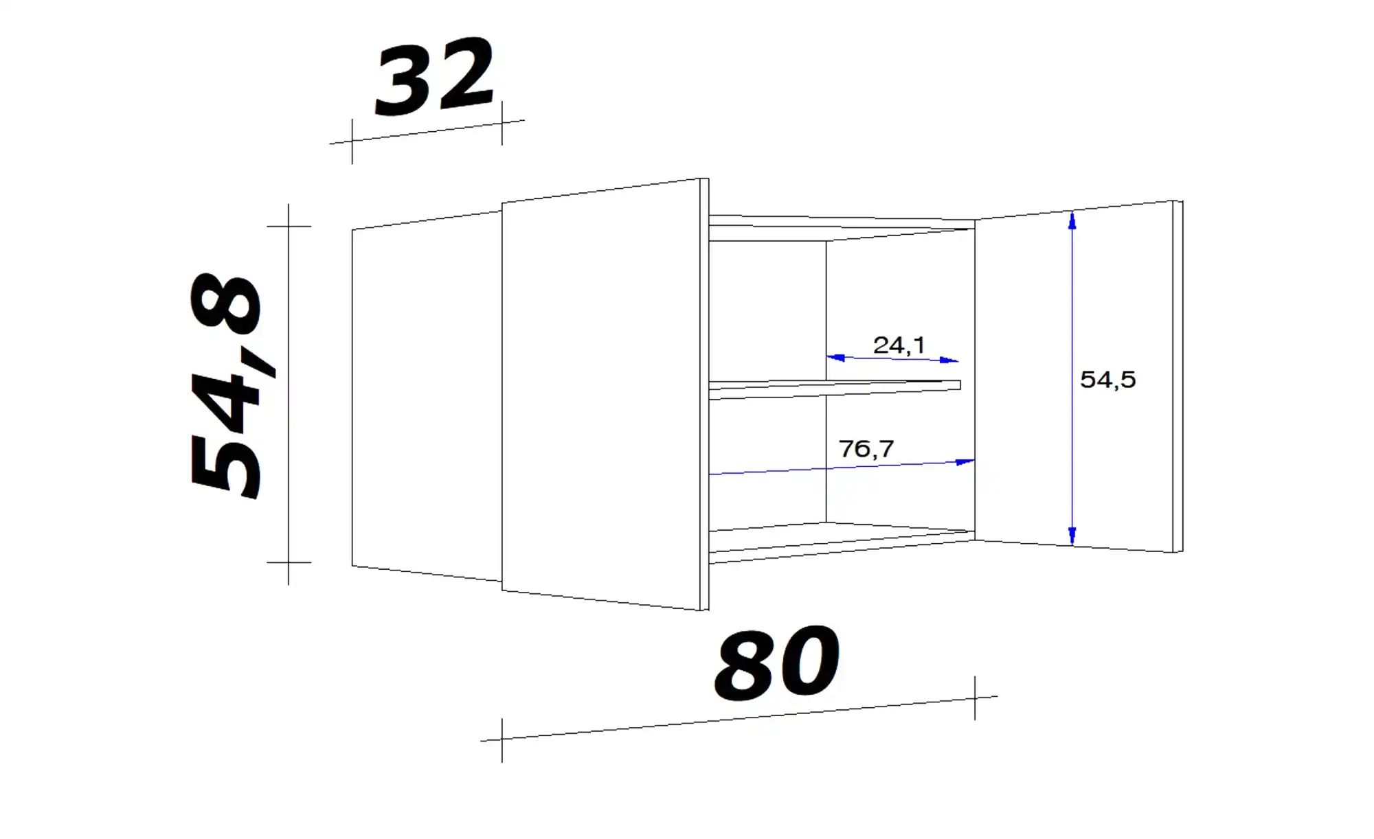 Hängeschrank  Genk ¦ weiß ¦ Maße (c...