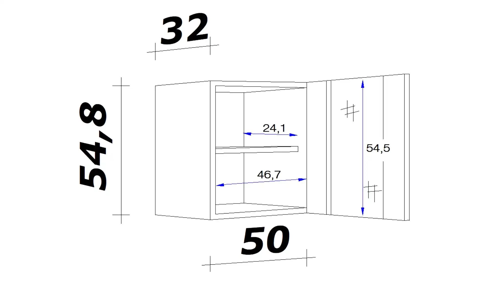 Glas-Hängeschrank  Genk ¦ weiß ¦ Ma...