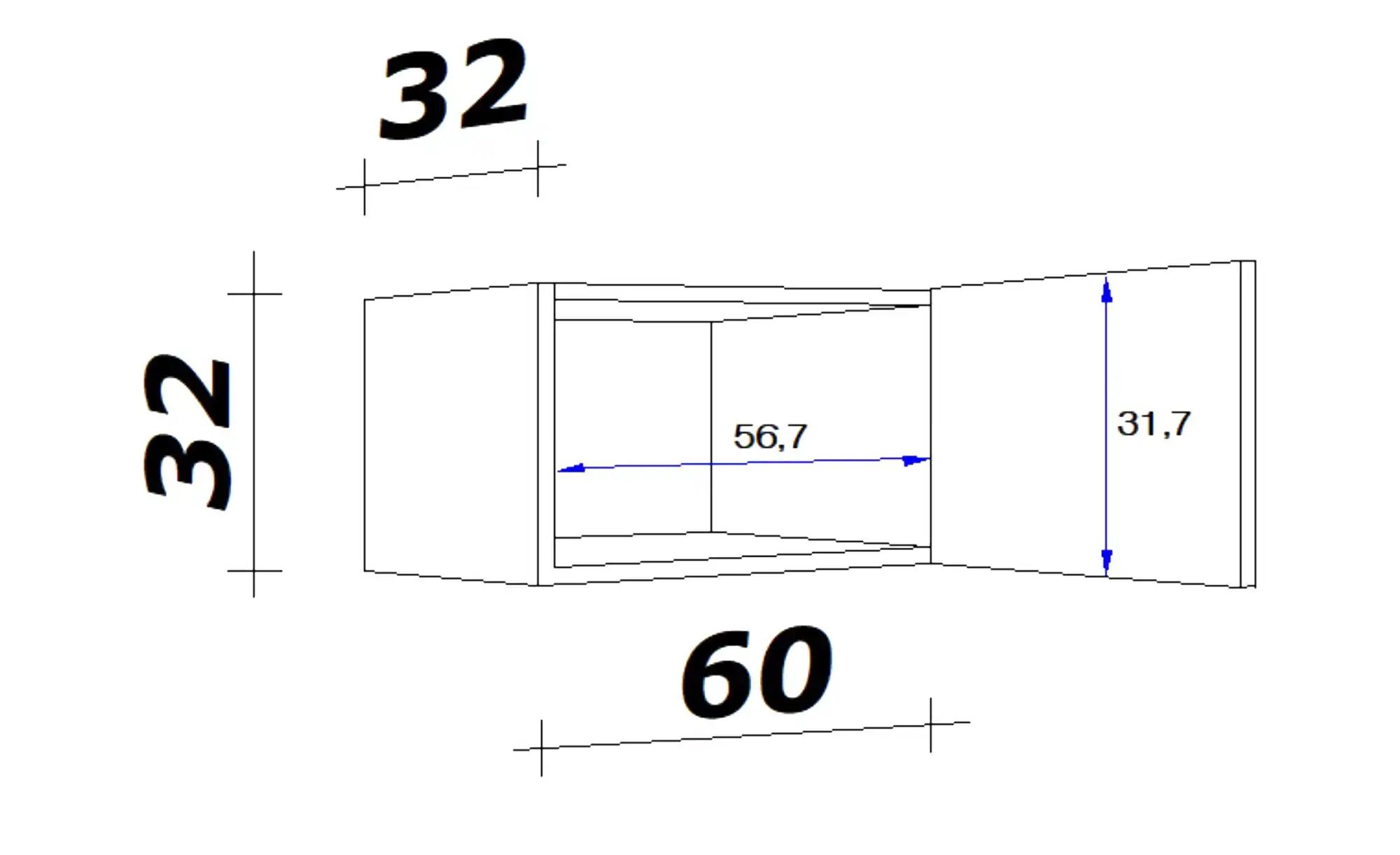 Hängeschrank  Ens ¦ creme ¦ Maße (cm...