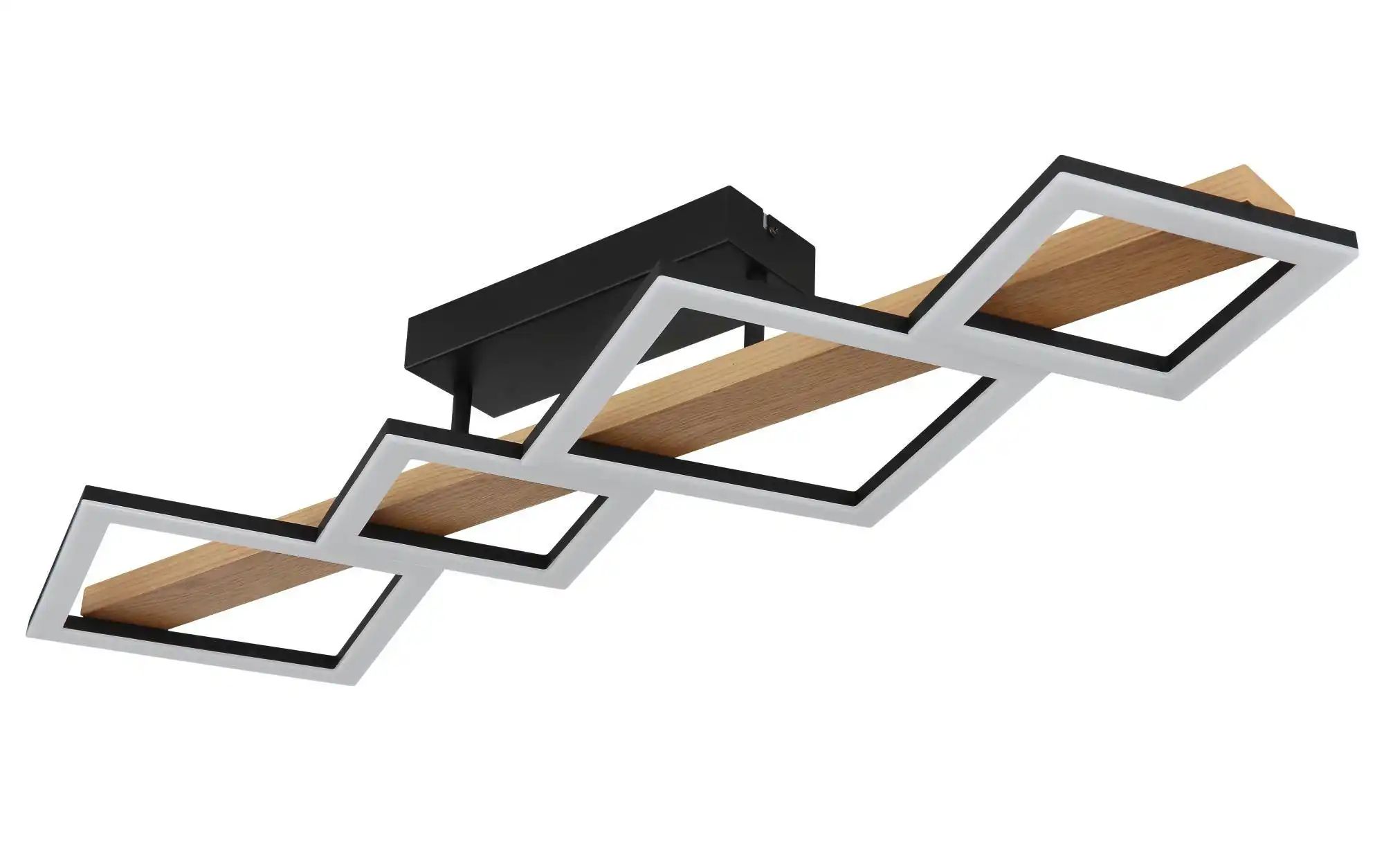Globo Schwarz/Braun Lighting Led Deckenleuchte "Dustin", (, Natur), H: 13Cm, 1 Stk., Leuchten, Deckenlampe, Holz, Unterschiedliche Quadrate, Wohnber... - Bild 3