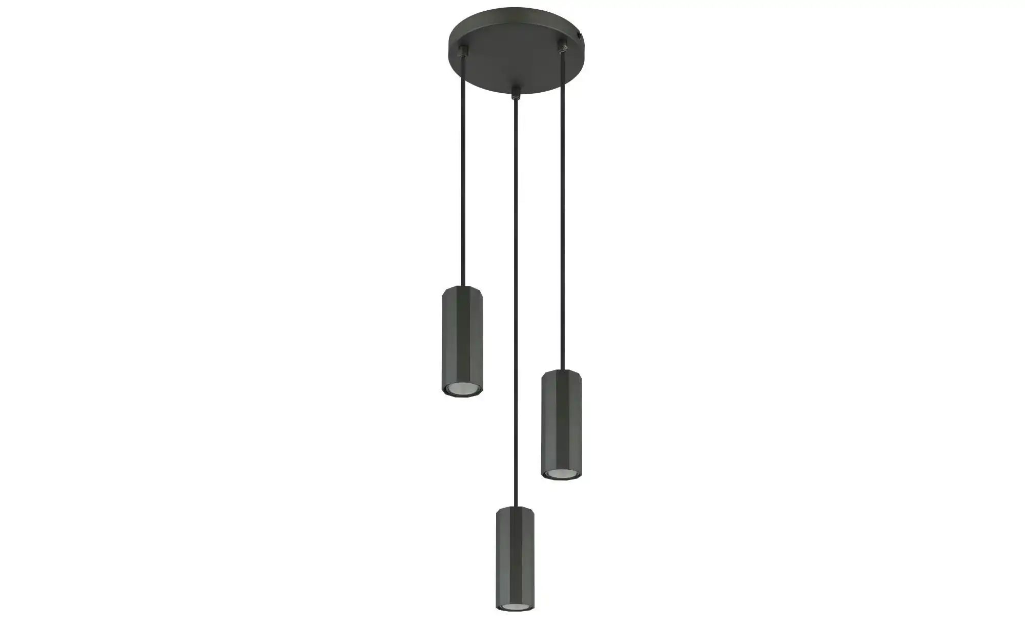 Grau Hängeleuchte Matt Pendelleuchte 3 Flammig Esszimmerleuchte Hängelampe, Alu Metall, 3X Gu10 Fassungen, Dxh 21X120 Cm - Bild 3