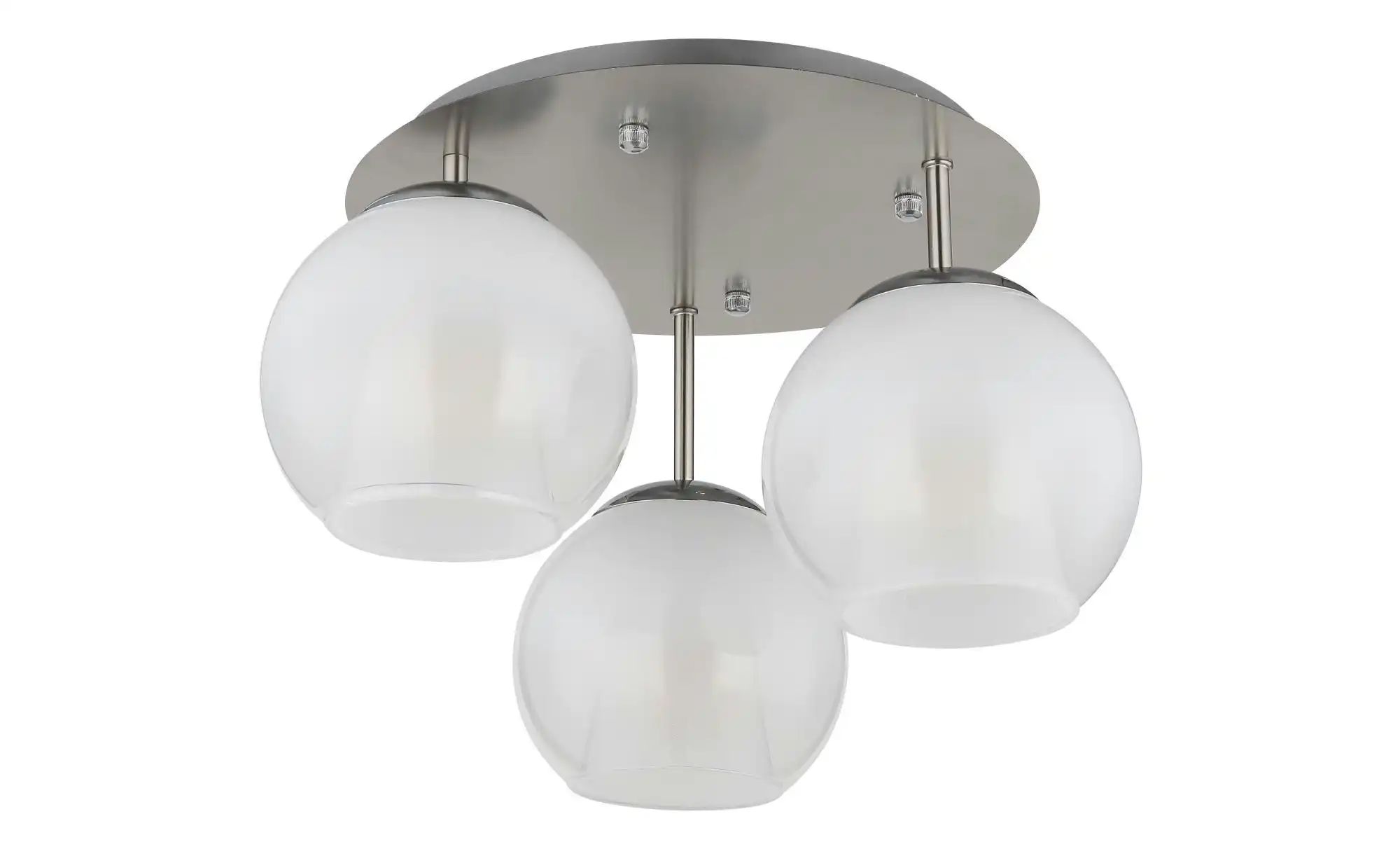 Licht Wohnzimmerleuchte Deckenleuchte Lampe Glaskugel Opal Verchromt Kristalle 3X E27 - Bild 3