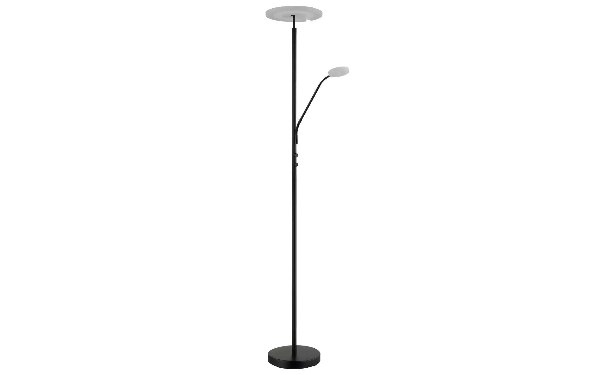 Schwarz Led Stehlampe Dimmbar Deckenfluter Mit Flexibler Leselampe Stehleuchte Metall Acryl, 28W 2100Lm Warmweiß, Dxh 30 X 180 Cm - Bild 2