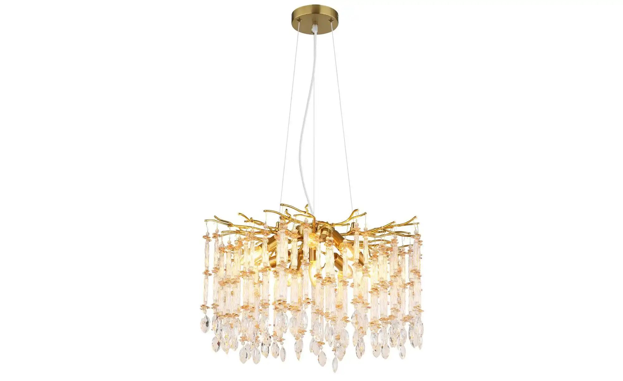 Globo Gold Lighting Hängeleuchte "Gloria", Farben Matt, 8, H: 120Cm, 1 Stk., Leuchten, Deckenluster In Edler Optik Und Klaren Glaselementen, Hän... - Image 3