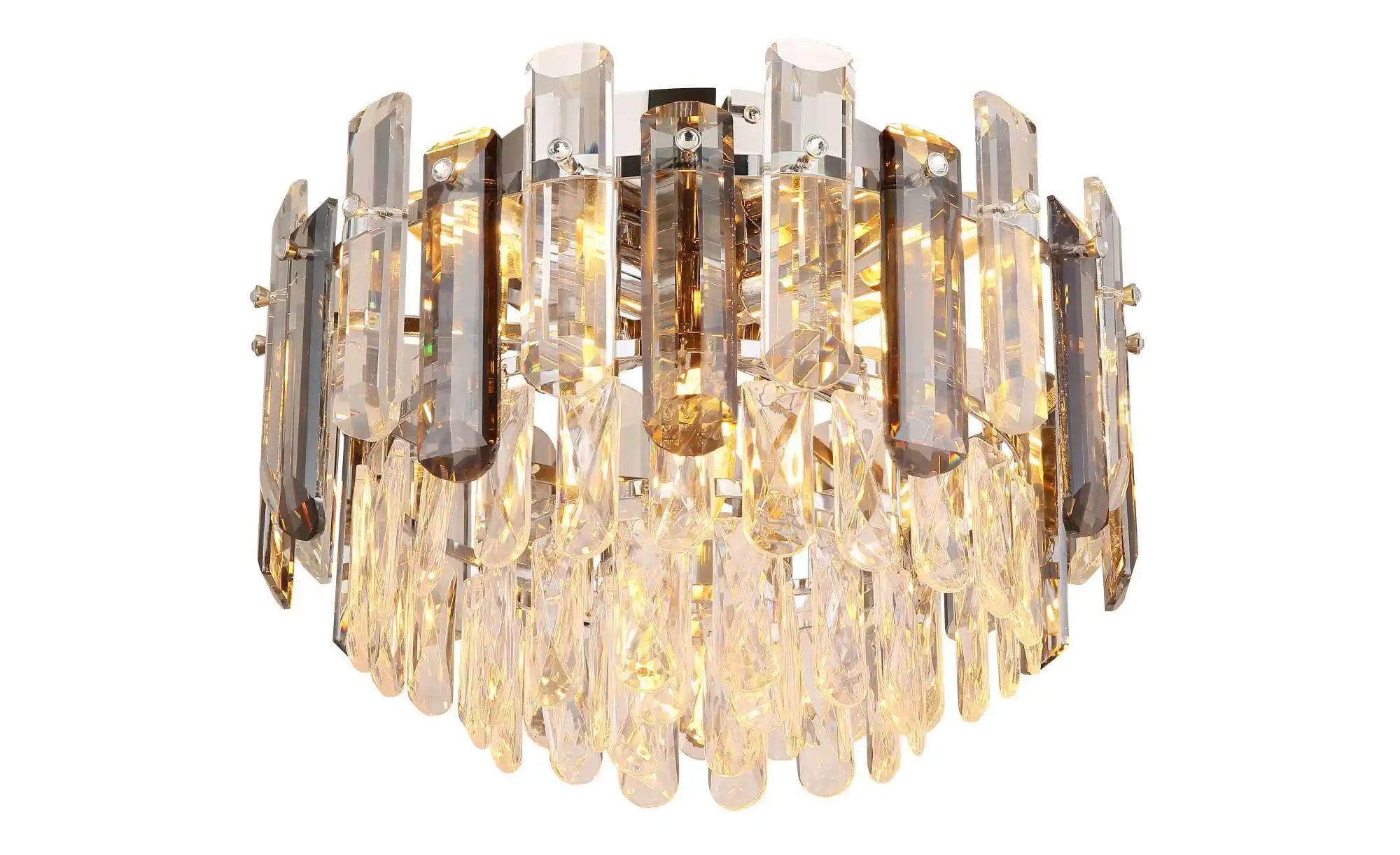 Grau Globo - Deckenlampe Deckenleuchte Wohnzimmerlampe Glasstäbe Kristalle 5 Flammig D 39 Cm - Bild 3