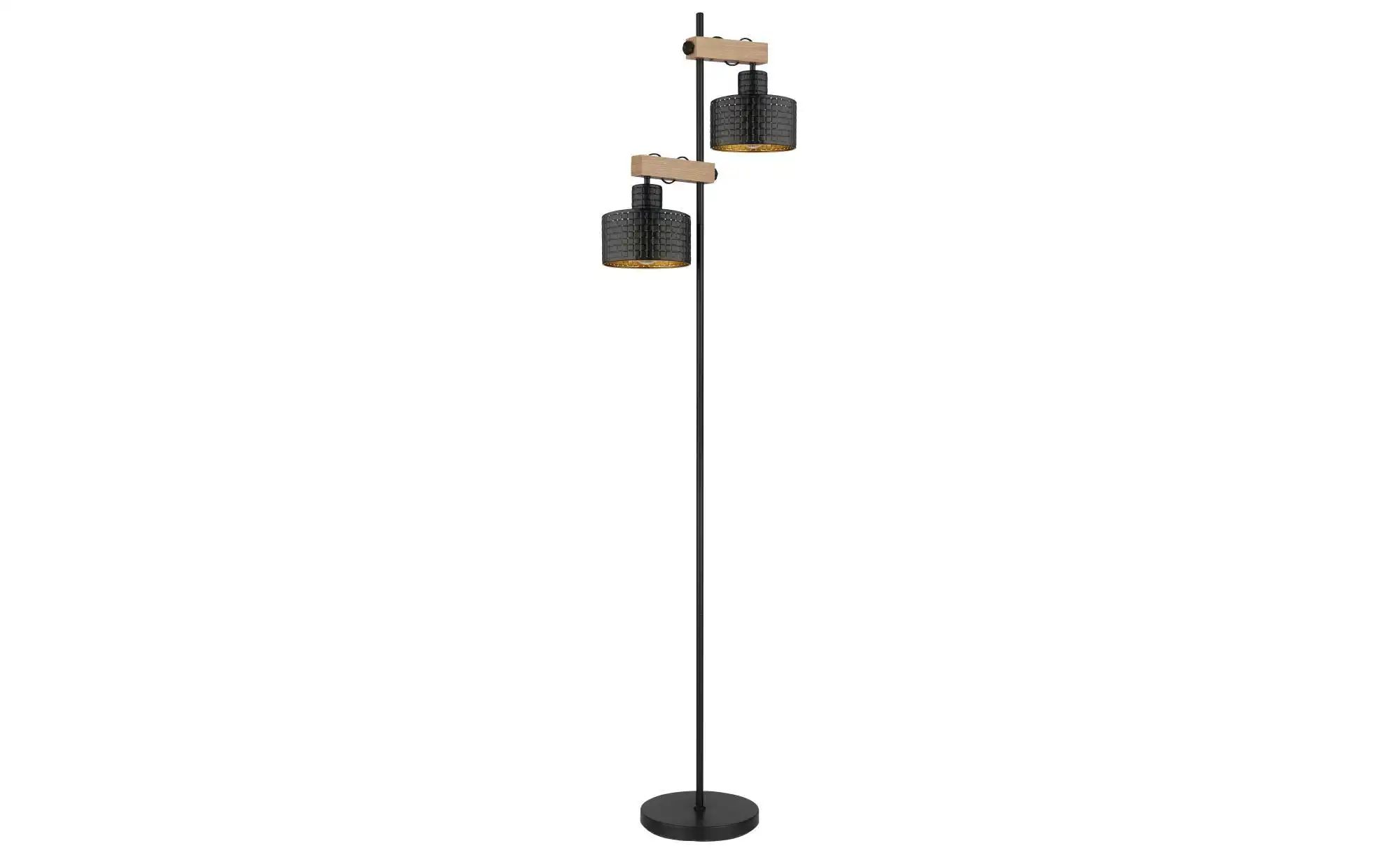 Globo Schwarz Stehleuchte Rielly Metall Gold 2-Flammig, Höhe 168Cm - Bild 2