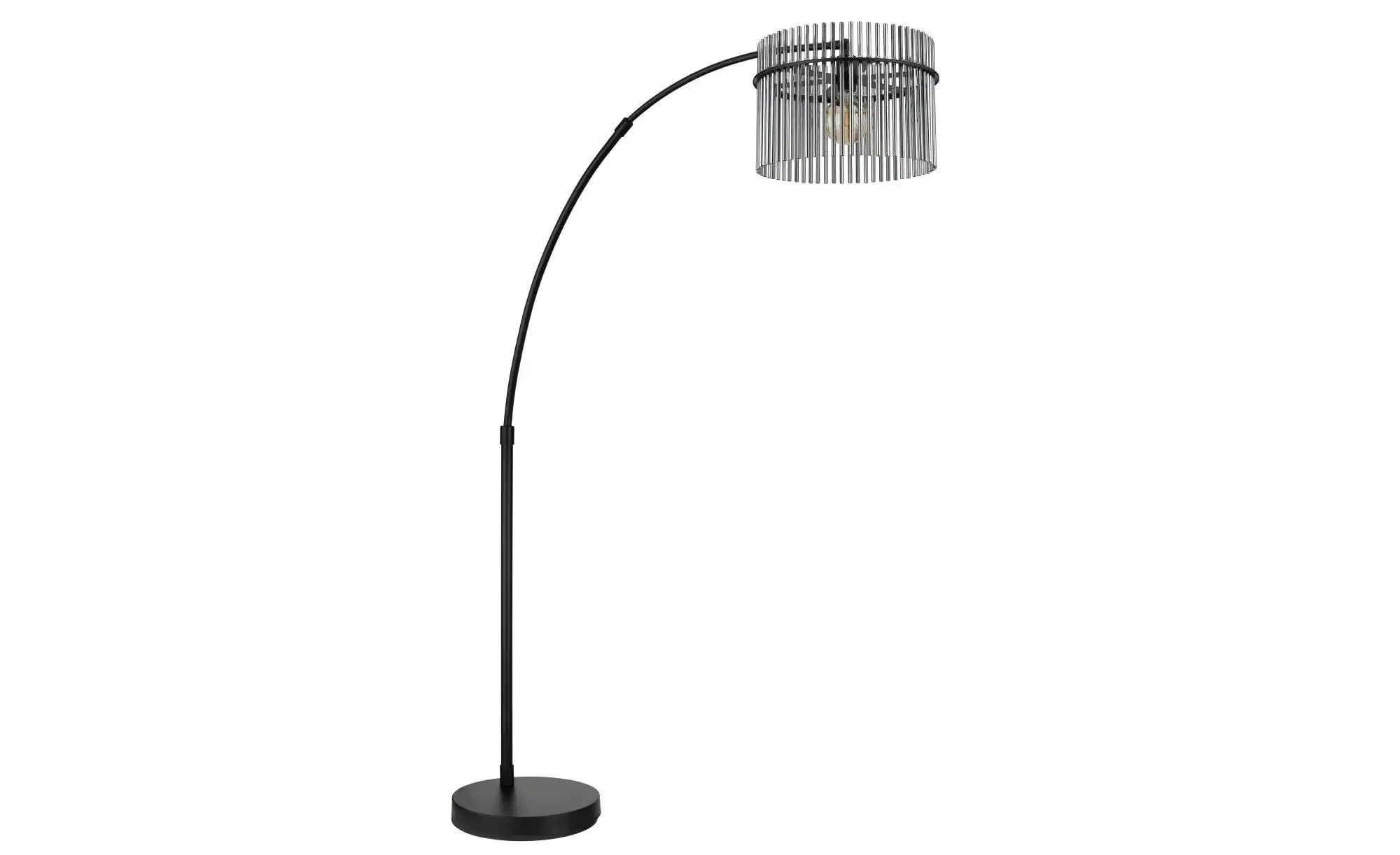 Schwarz Stehleuchte Höhenverstellbar Bogenleuchte Glasstäbe Rauch Bogenstehlampe Fußschalter, E27 Fassung, H Max. 185 Cm - Bild 3