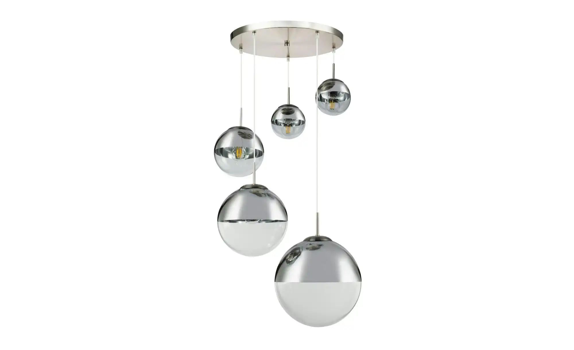 Globo Pendelleuchte Varus 5-Flammig Glaskugeln Design In Chrom & Klarglas, Ø 65Cm - Bild 3