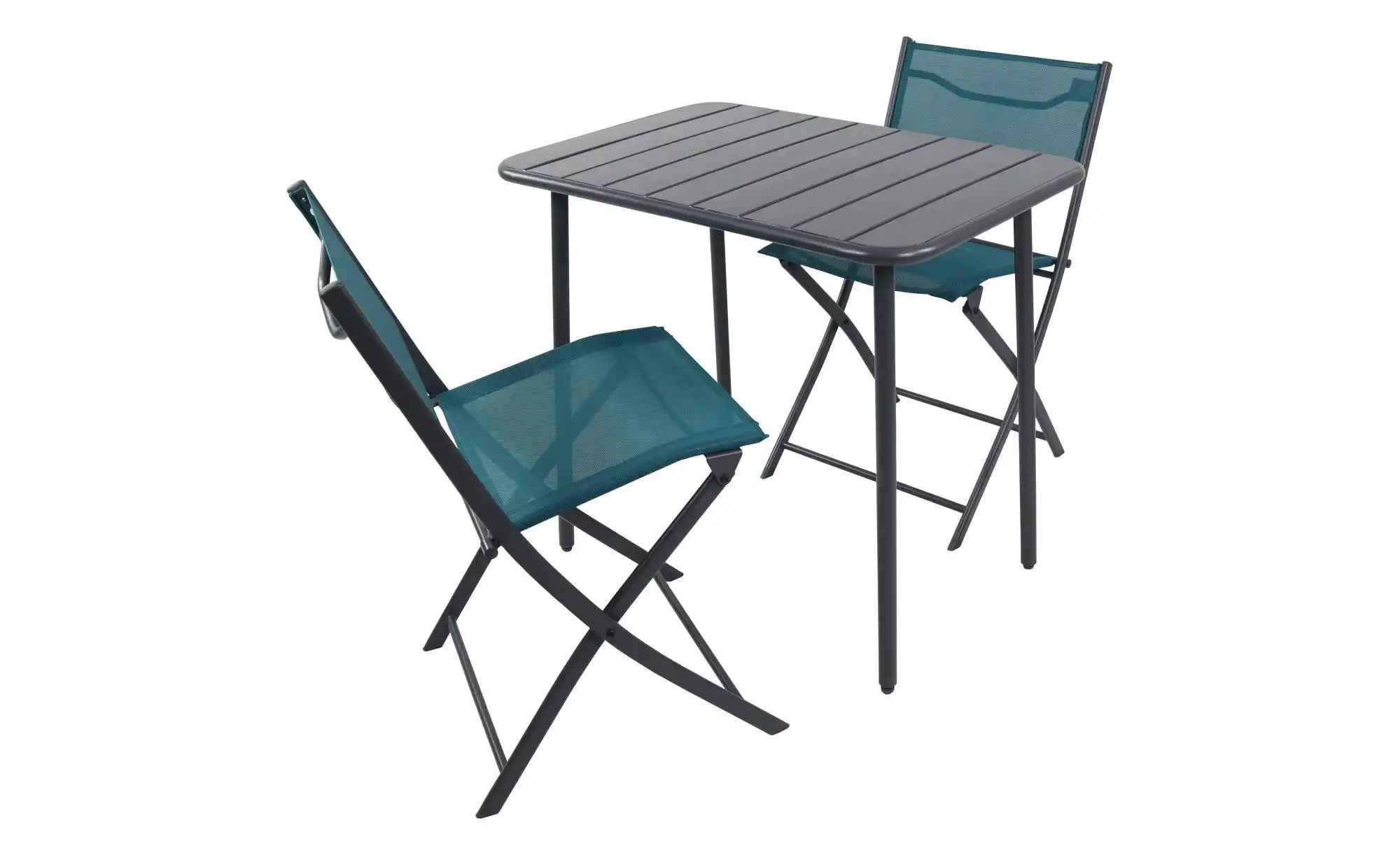 Gartenmöbel 3er-Set | türkis/petrol | Maße (cm): B: 80 H: 72 Garten > Gartenmöbel > Gartensitzgruppen - Sconto