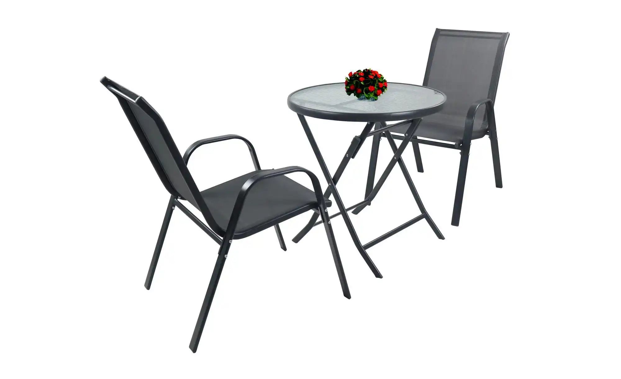 Gartenmöbel-Set | schwarz | Maße (cm): B: 70 H: 89 Garten > Gartenmöbel > Gartensitzgruppen - Sconto