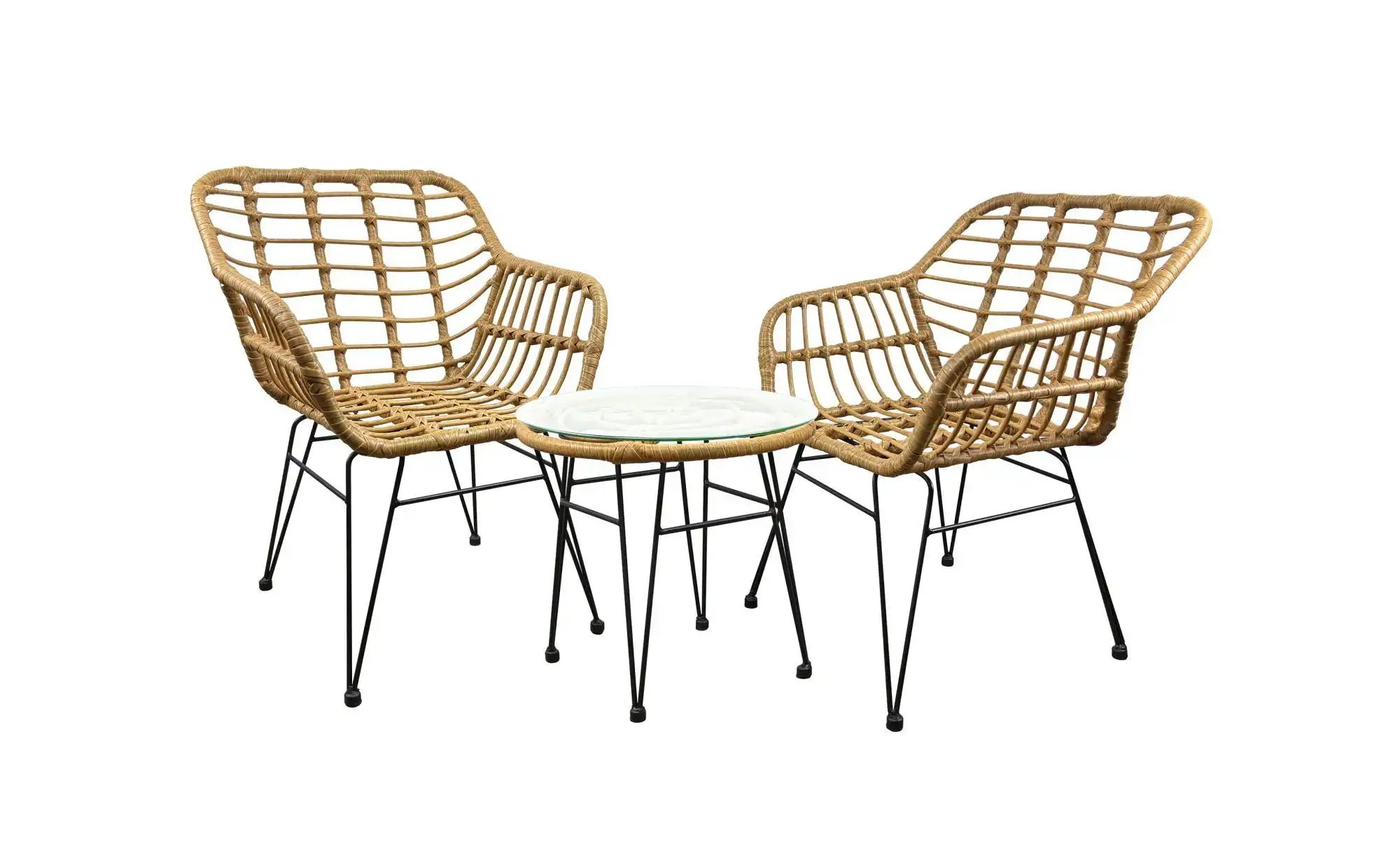 Gartenmöbel 3er-Set | braun | Maße (cm): B: 57 H: 79 Garten > Gartenmöbel > Gartensitzgruppen - Sconto