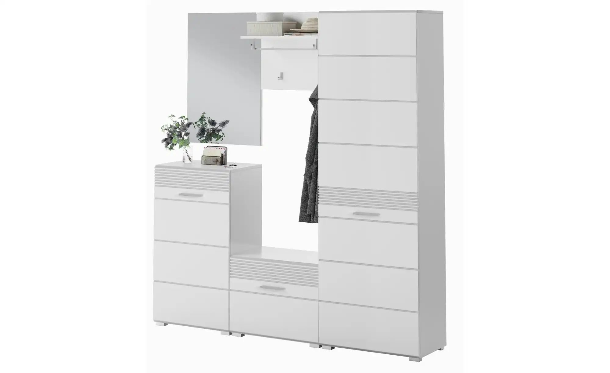 Garderoben-Set | weiß | Maße (cm): B: 170 H: 190 T: 37.0 Flurmöbel > Garderoben Sets - Sconto