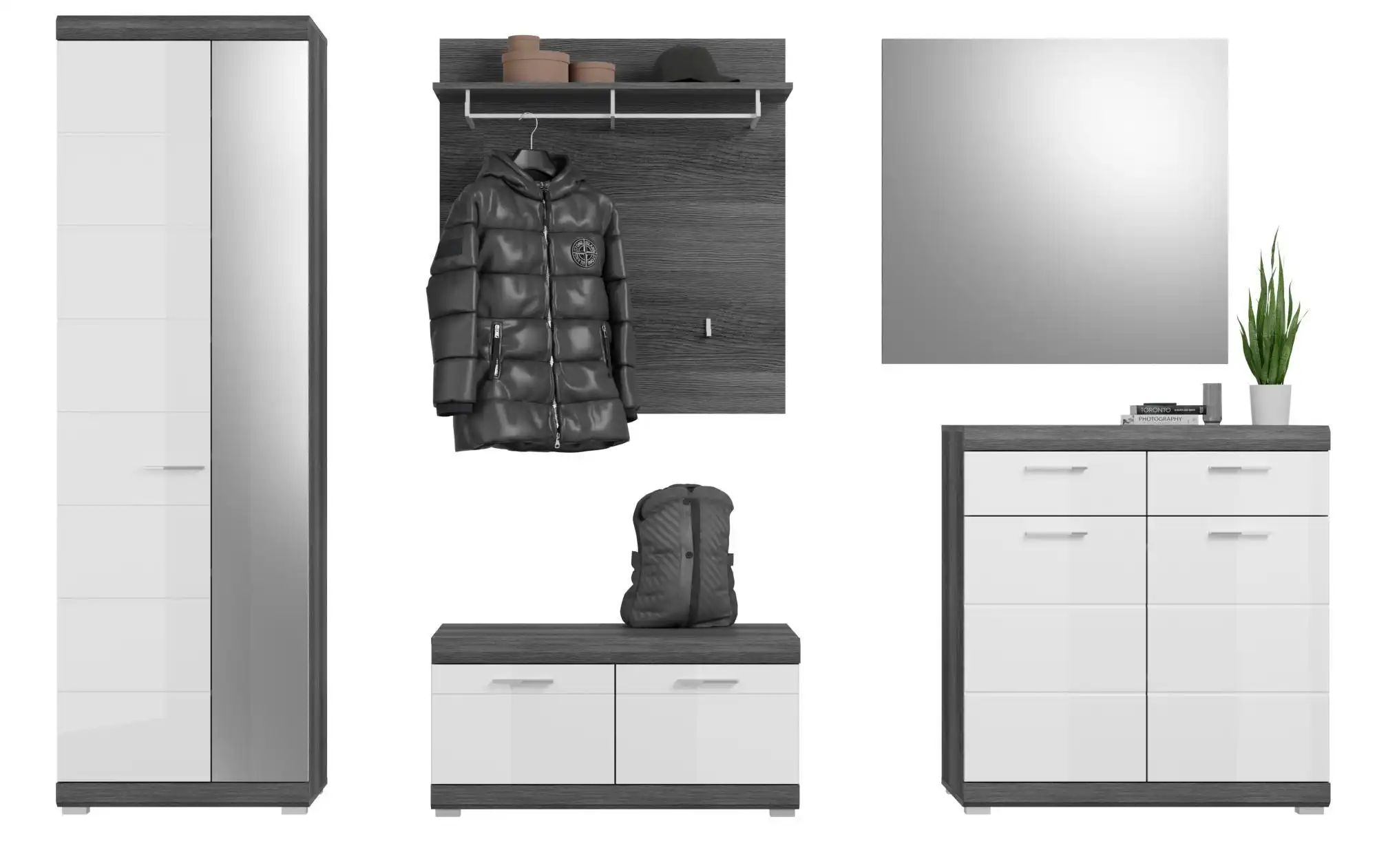 Garderoben-Set | weiß | Maße (cm): B: 272 H: 197 T: 40.0 Flurmöbel > Garderoben Sets - Sconto