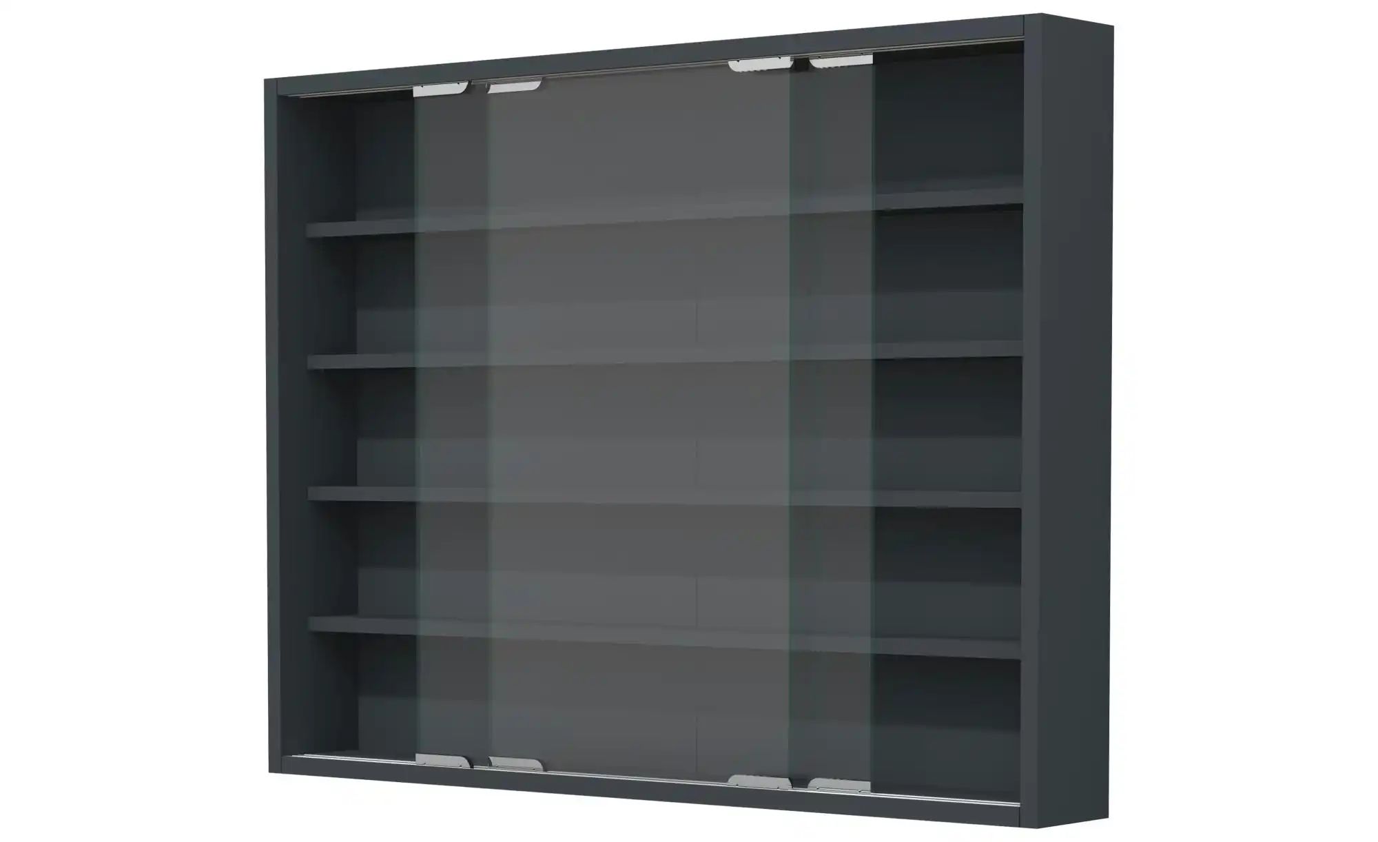 Vcm Nordic Grau Agisa L Hängeschrank Mit 2 Schiebetüren Und 4 Einlegeböden - Glas Und Anthrazitgraues Holz, (Anthrazitgrau) - Image 3