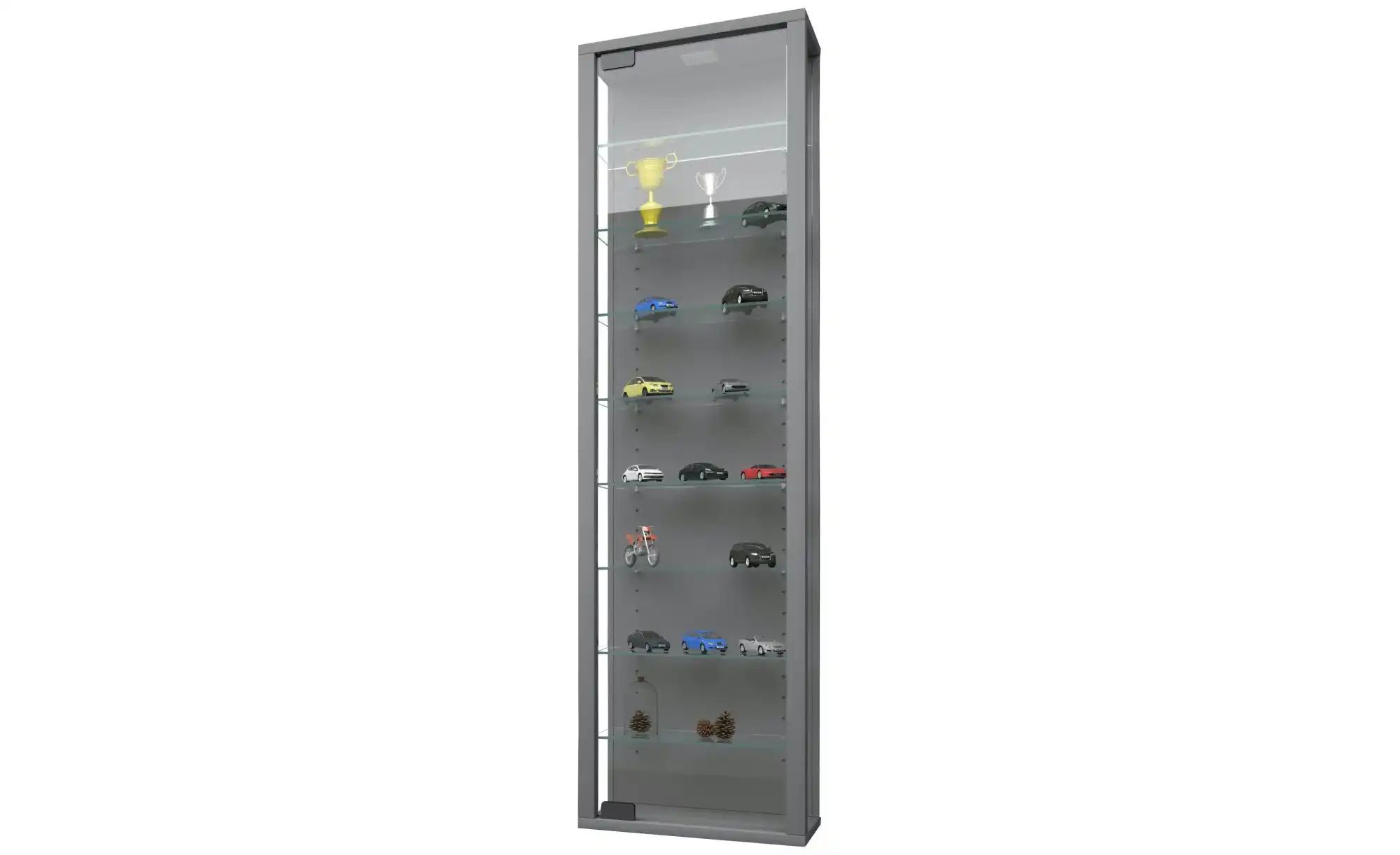 Vcm Silber Wandregal "Wandvitrine Hängevitrine Glasvitrine Stano Maxi" 1 Stk. Tlg. von Baur - Image 3