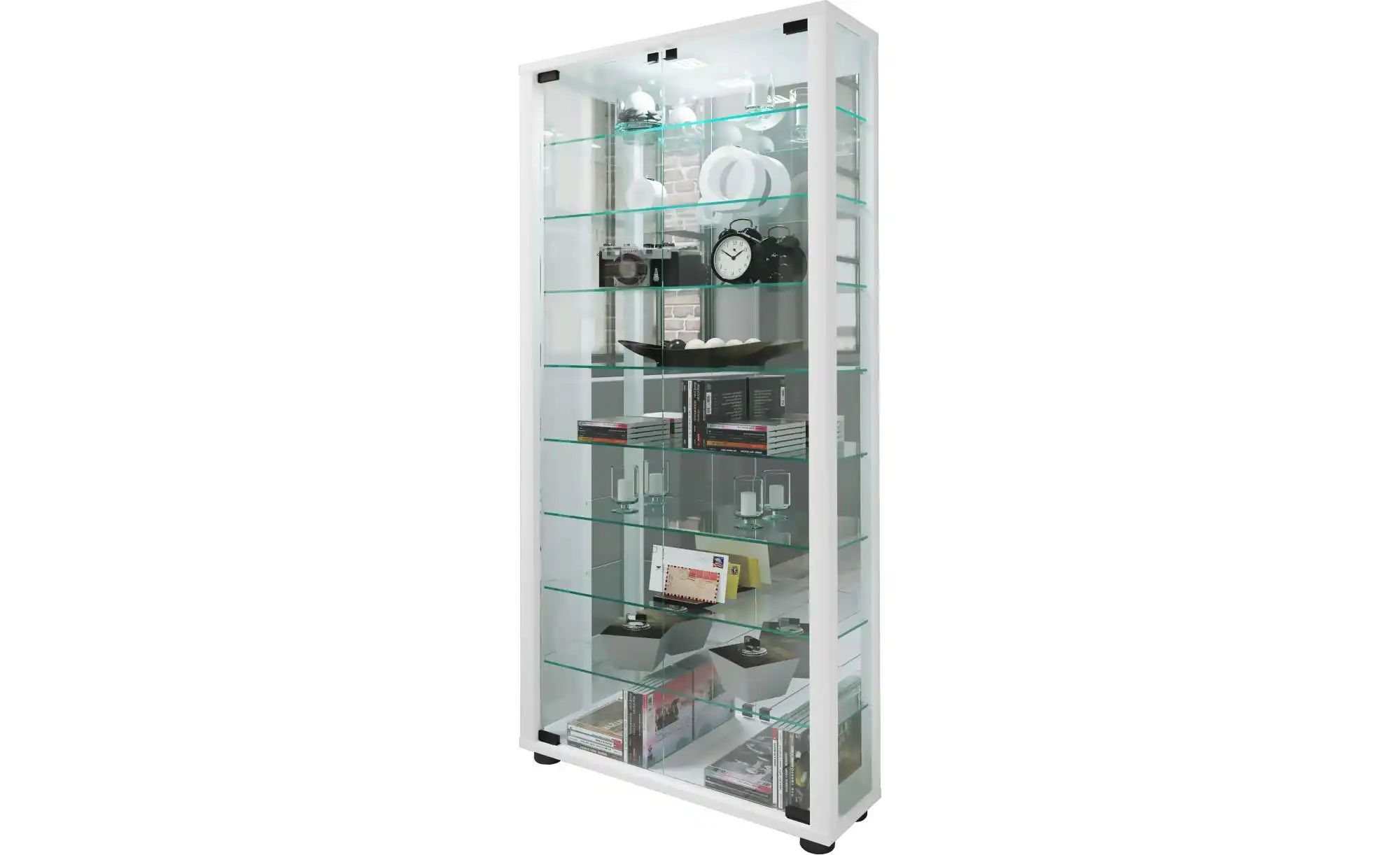 Vitrine ¦ Weiß ¦ Maße (cm), B, 59 H, 114, 8 T, 18.0 Schränke > Vitrinen - Sconto