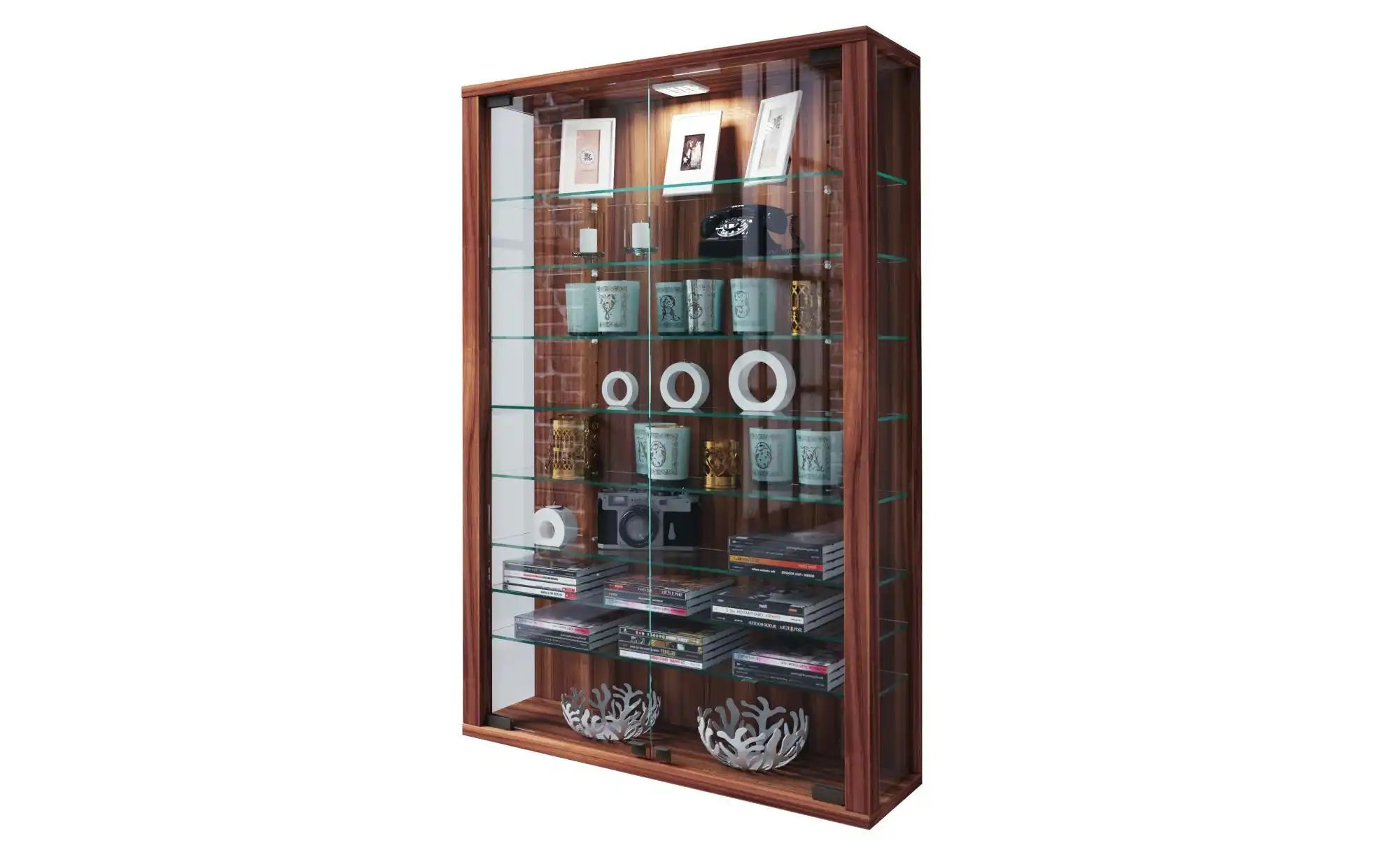Norma   Wandvitrine "Vitrosa Mini" ohne Beleuchtung Kern-Nussbaum,  Vitrinen von Vcm - Image 3