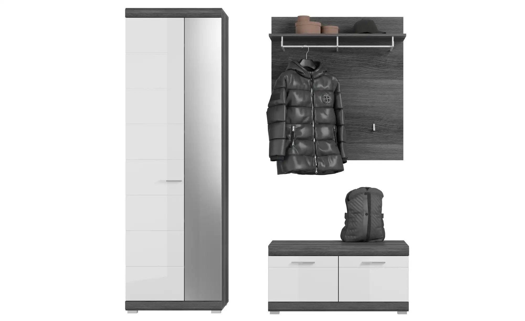 Garderoben-Set | weiß | Maße (cm): B: 167 H: 197 T: 40.0 Flurmöbel > Garderoben Sets - Sconto